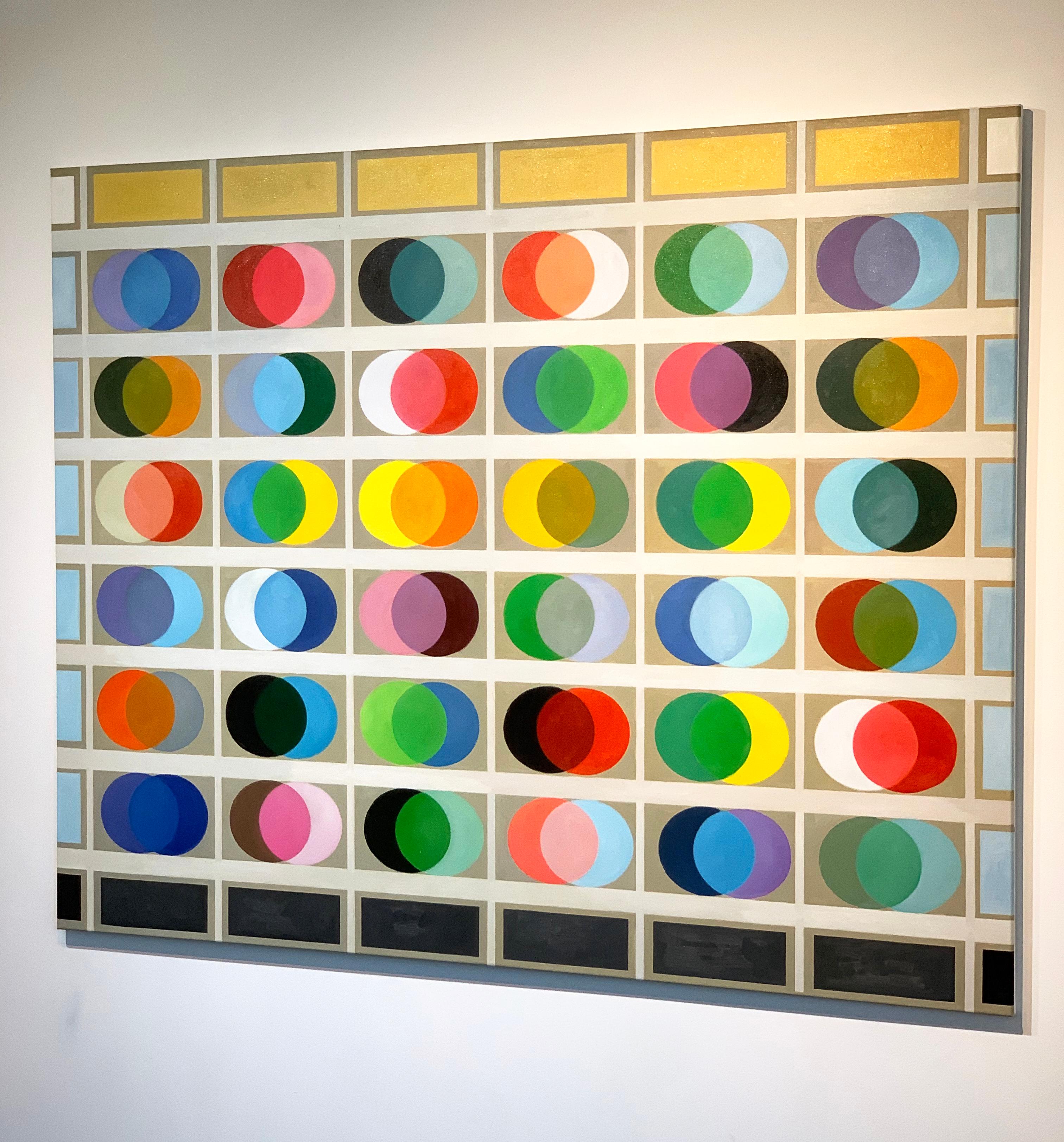 Things to Come by Lilly Muth - Contemporary geometric abstraction - Oil Painting For Sale 14