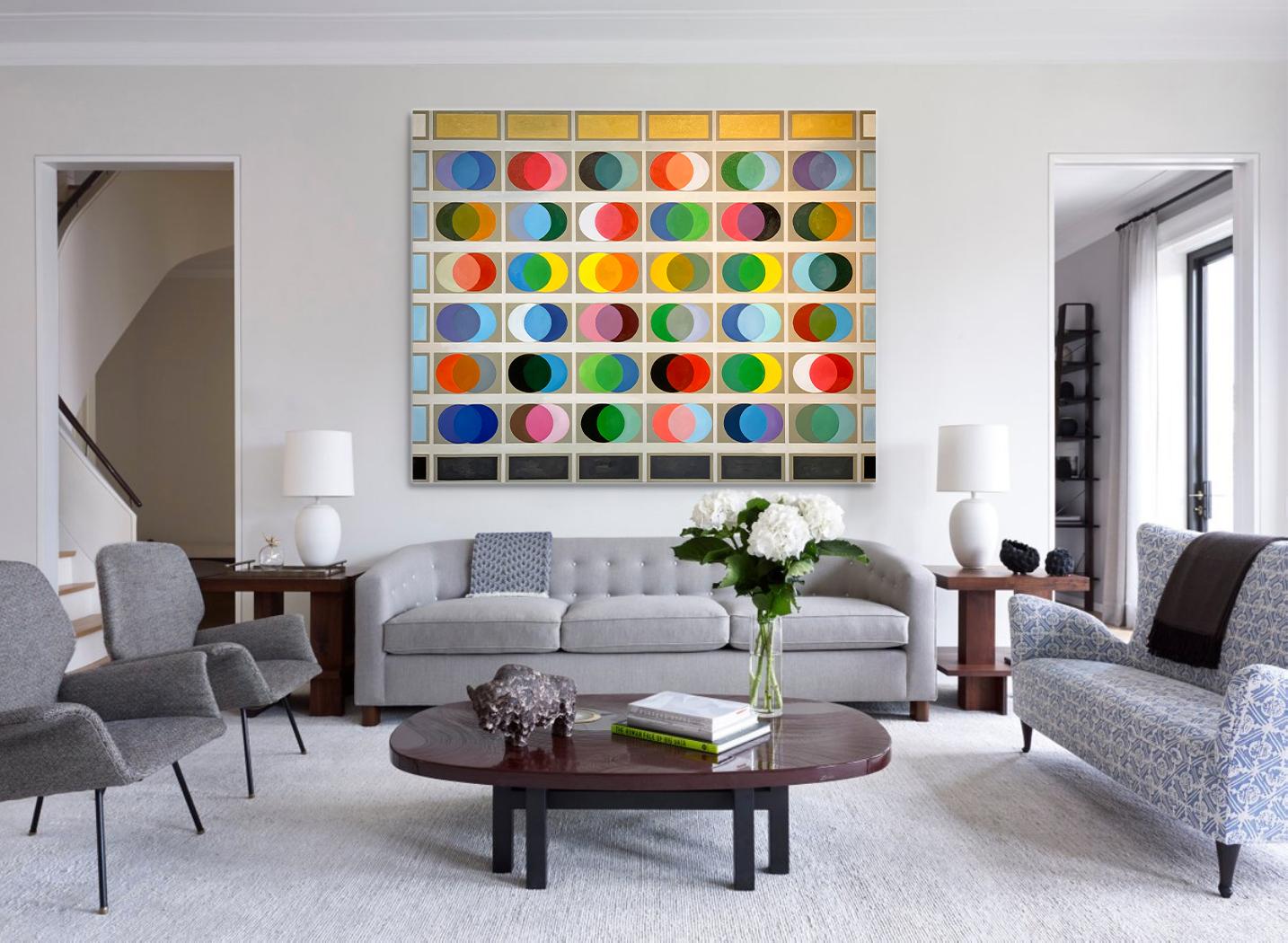 Things to Come by Lilly Muth - Contemporary geometric abstraction - Oil Painting For Sale 15