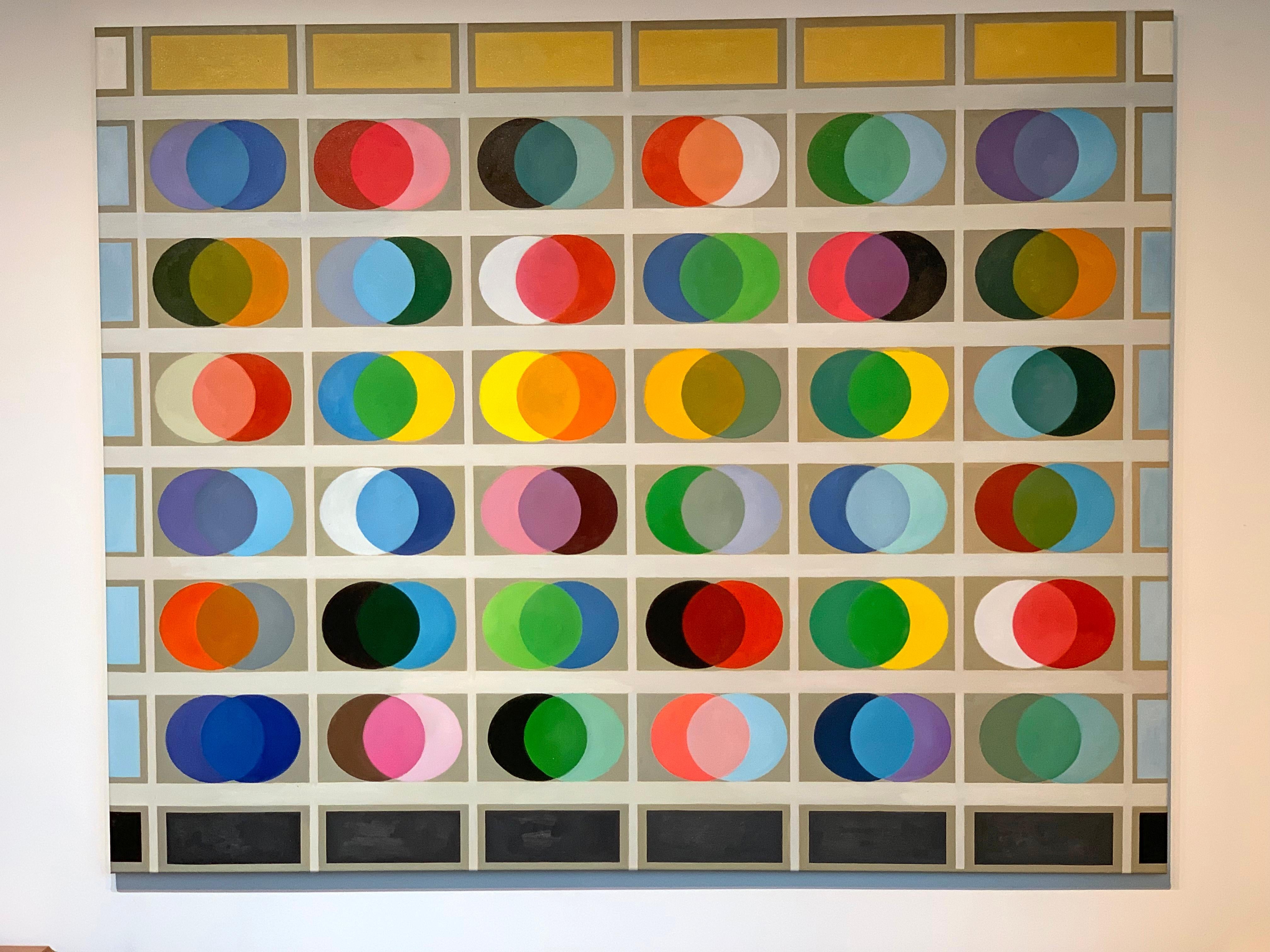 Things to Come by Lilly Muth - Contemporary geometric abstraction - Oil Painting For Sale 1