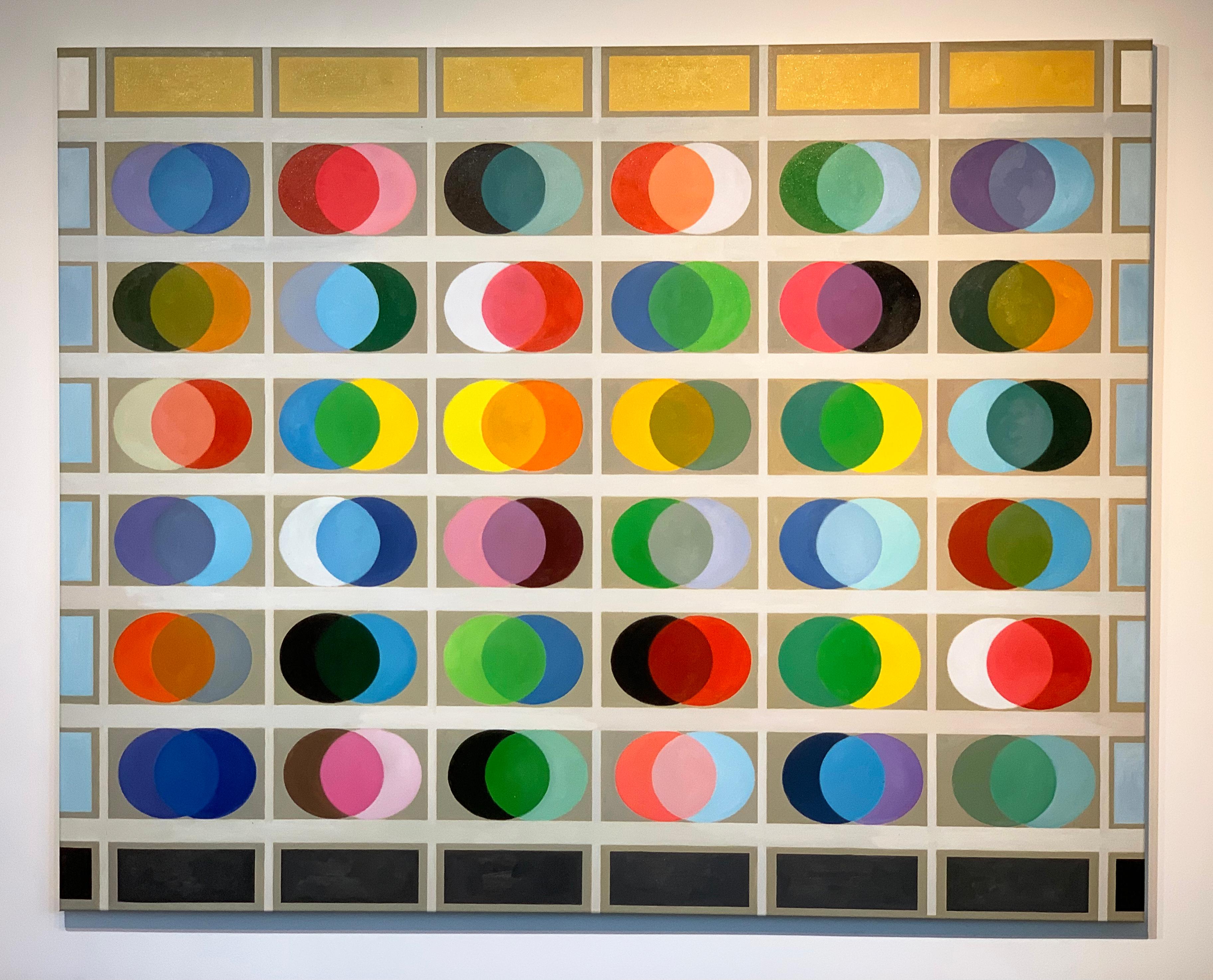 Things to Come by Lilly Muth - Contemporary geometric abstraction - Oil Painting For Sale 4