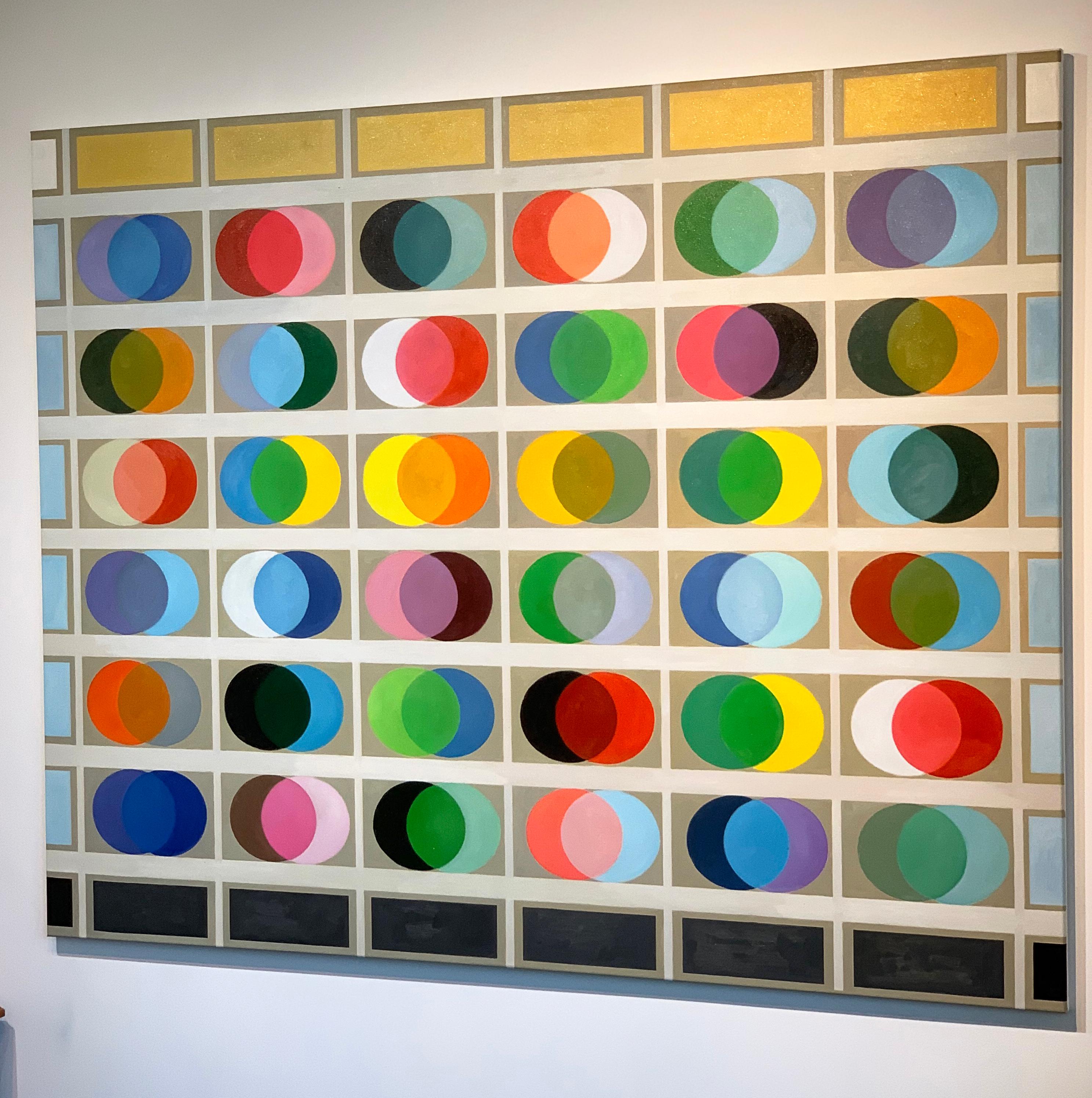 Things to Come by Lilly Muth - Contemporary geometric abstraction - Oil Painting For Sale 7