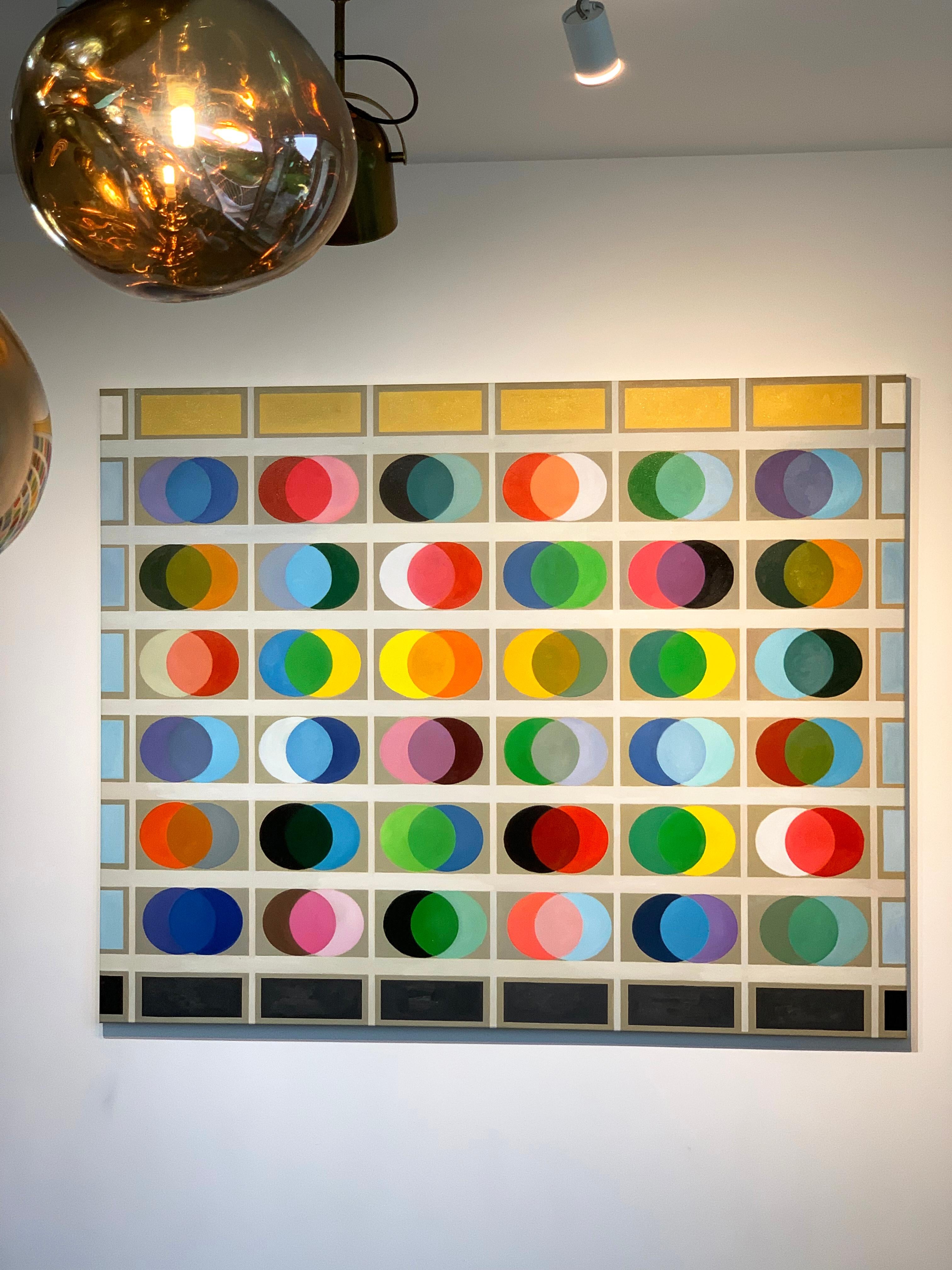 Things to Come by Lilly Muth - Contemporary geometric abstraction - Oil Painting For Sale 8