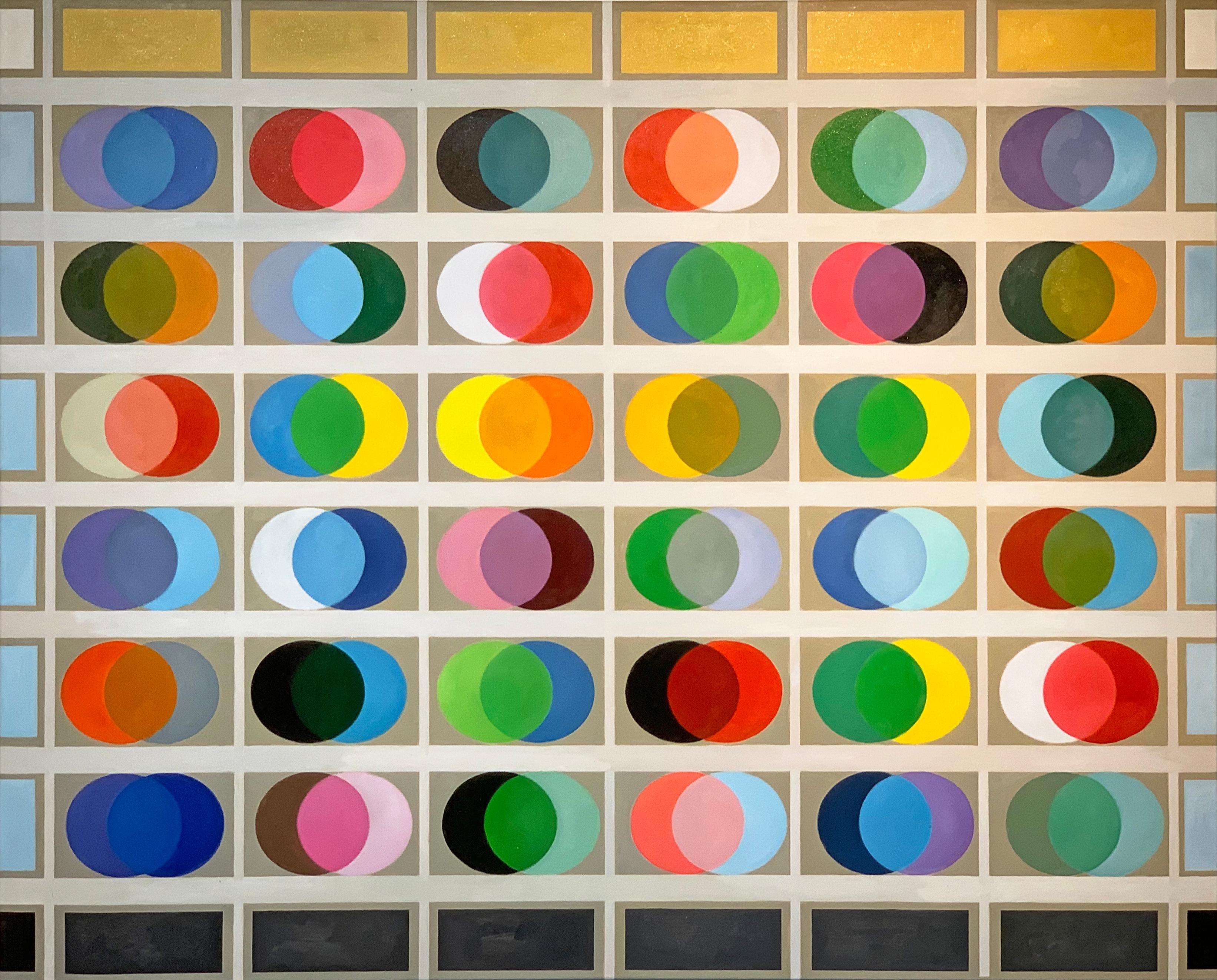 Things to Come by Lilly Muth - Contemporary geometric abstraction - Oil Painting