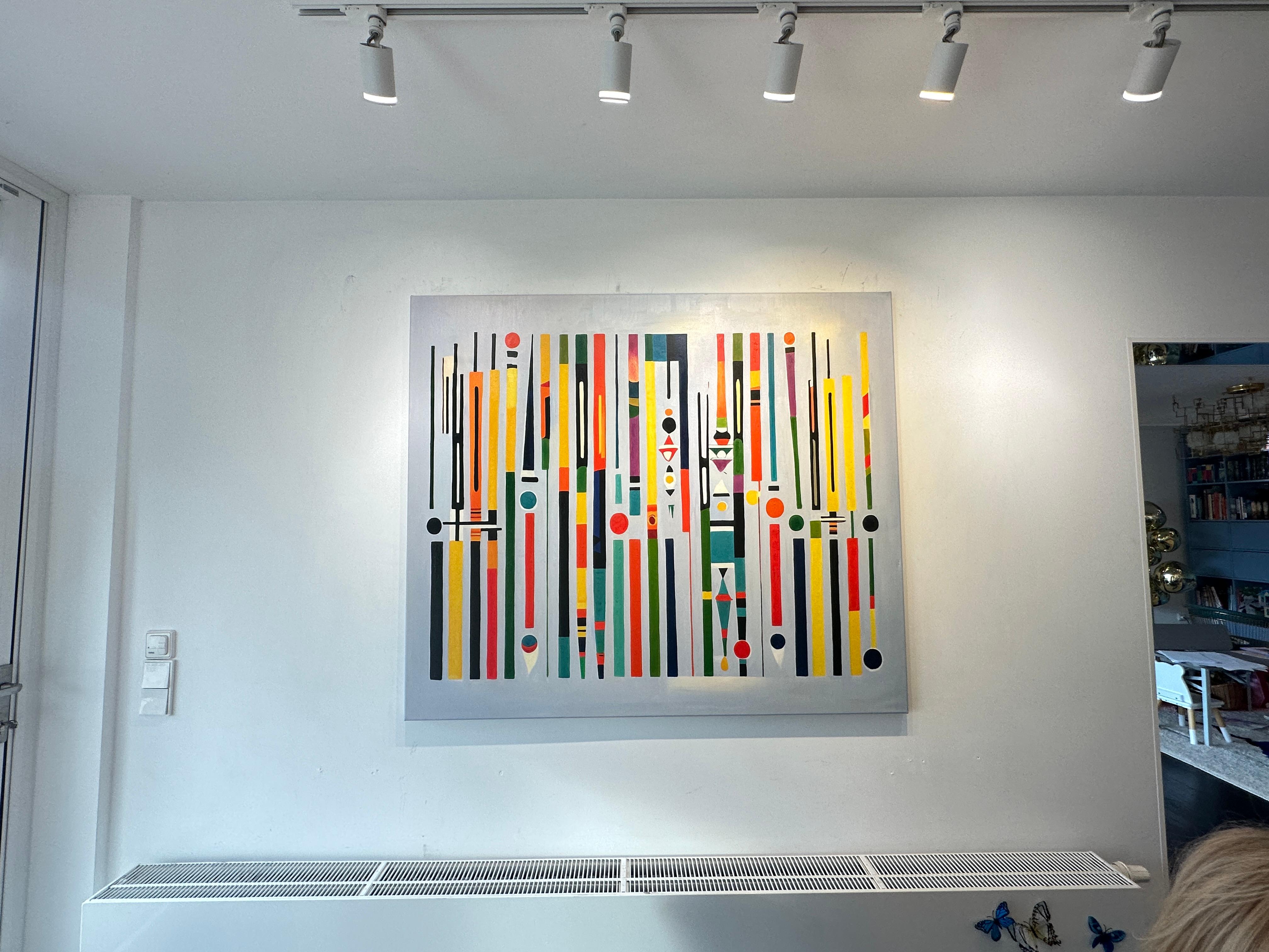 Inaspettatamente gentile - Astrazione geometrica contemporanea - Pittura ad olio - Painting Astrattismo geometrico di Lilly Muth