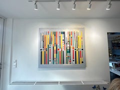 Unexpectedly Gentle - Contemporary geometric abstraction - Oil Painting