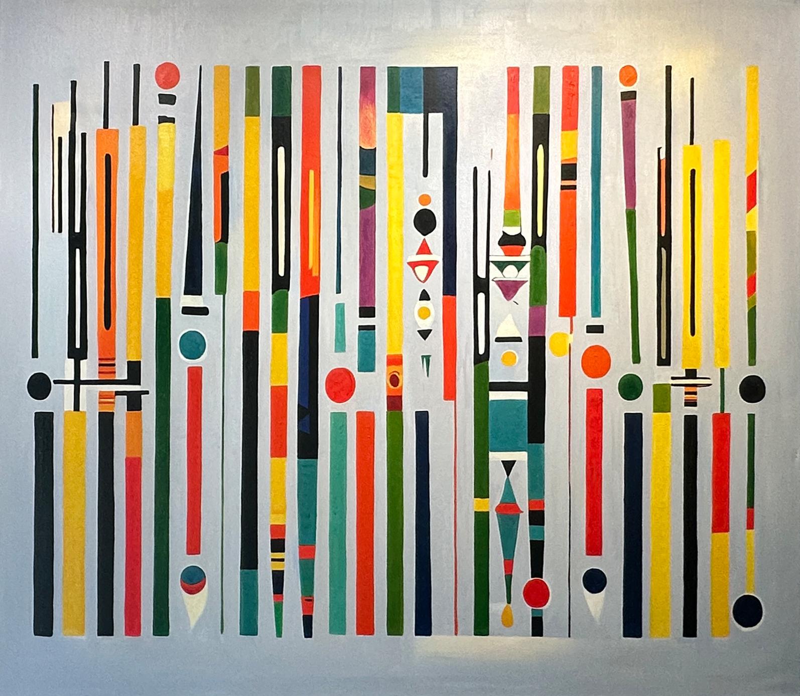 Inaspettatamente gentile - Astrazione geometrica contemporanea - Pittura ad olio - Painting di Lilly Muth