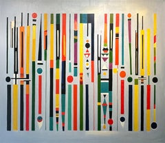 Unexpectedly Gentle - Abstraction géométrique contemporaine - Peinture à l'huile