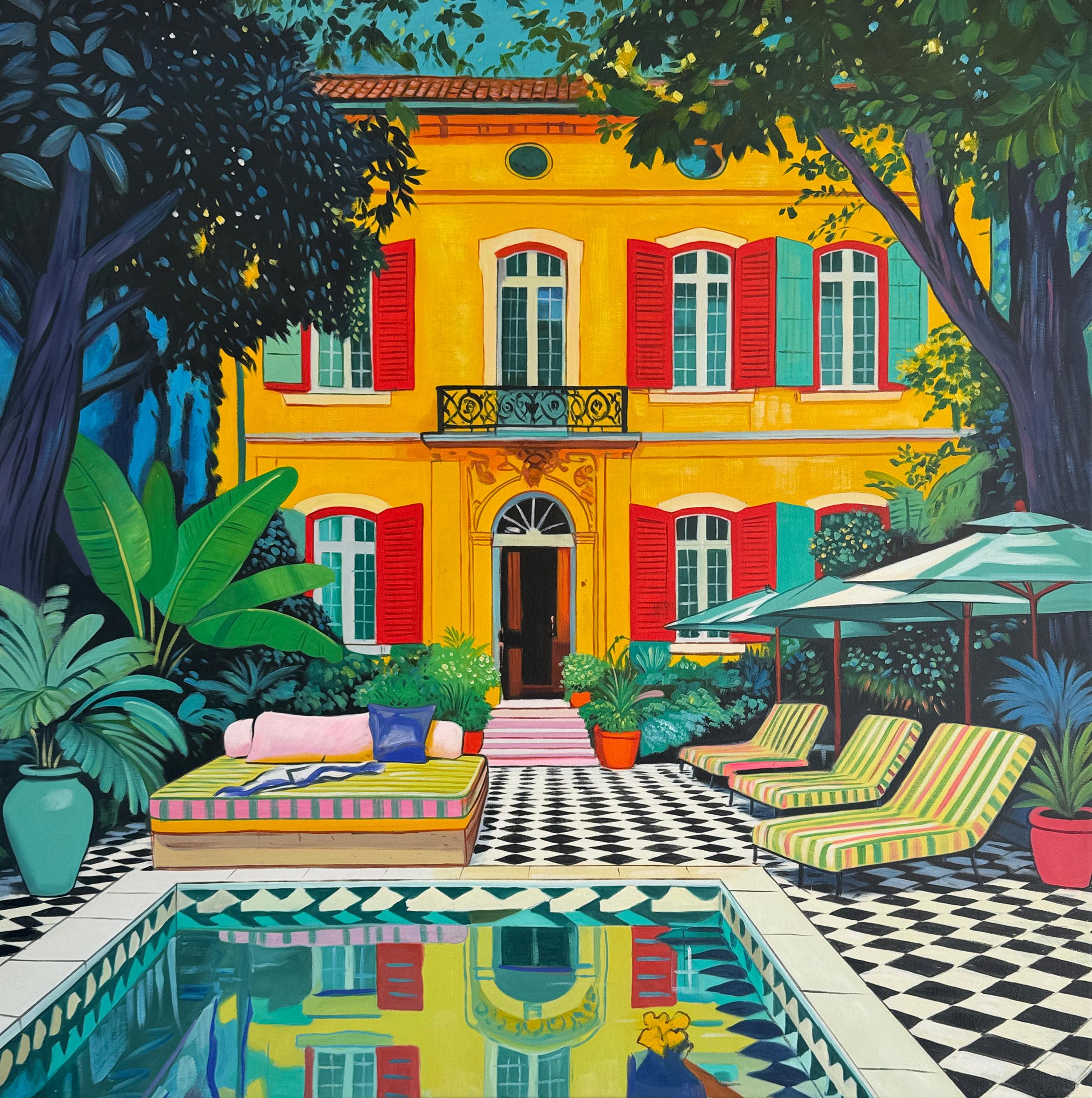 Donde las horas flotan sin ser vistas - Arquitectura Contemporánea Casa Pintura al Óleo