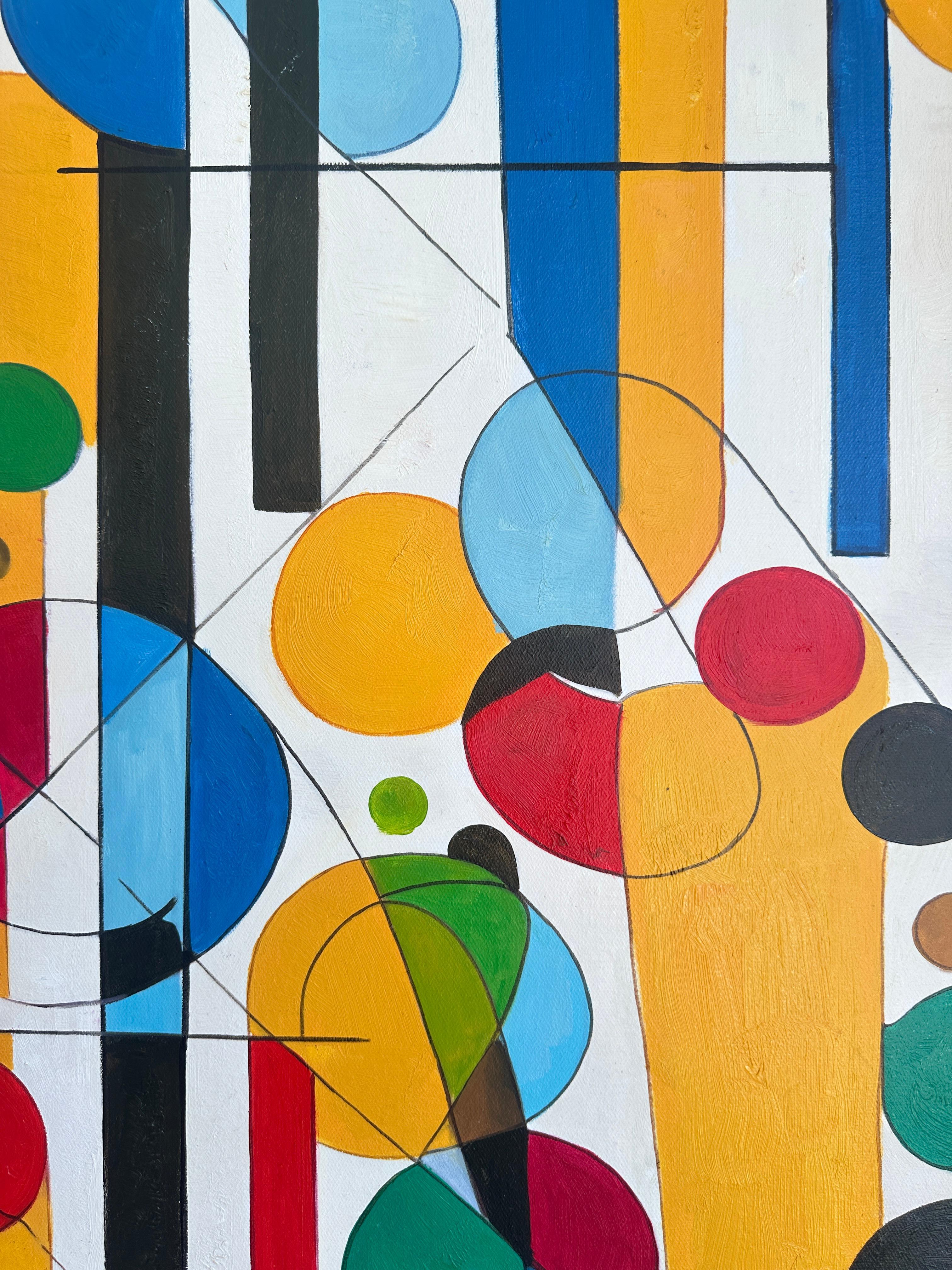 Con te trovo me stesso - Astrazione geometrica contemporanea - Pittura ad olio 5