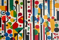 Con te trovo me stesso - Astrazione geometrica contemporanea - Pittura ad olio