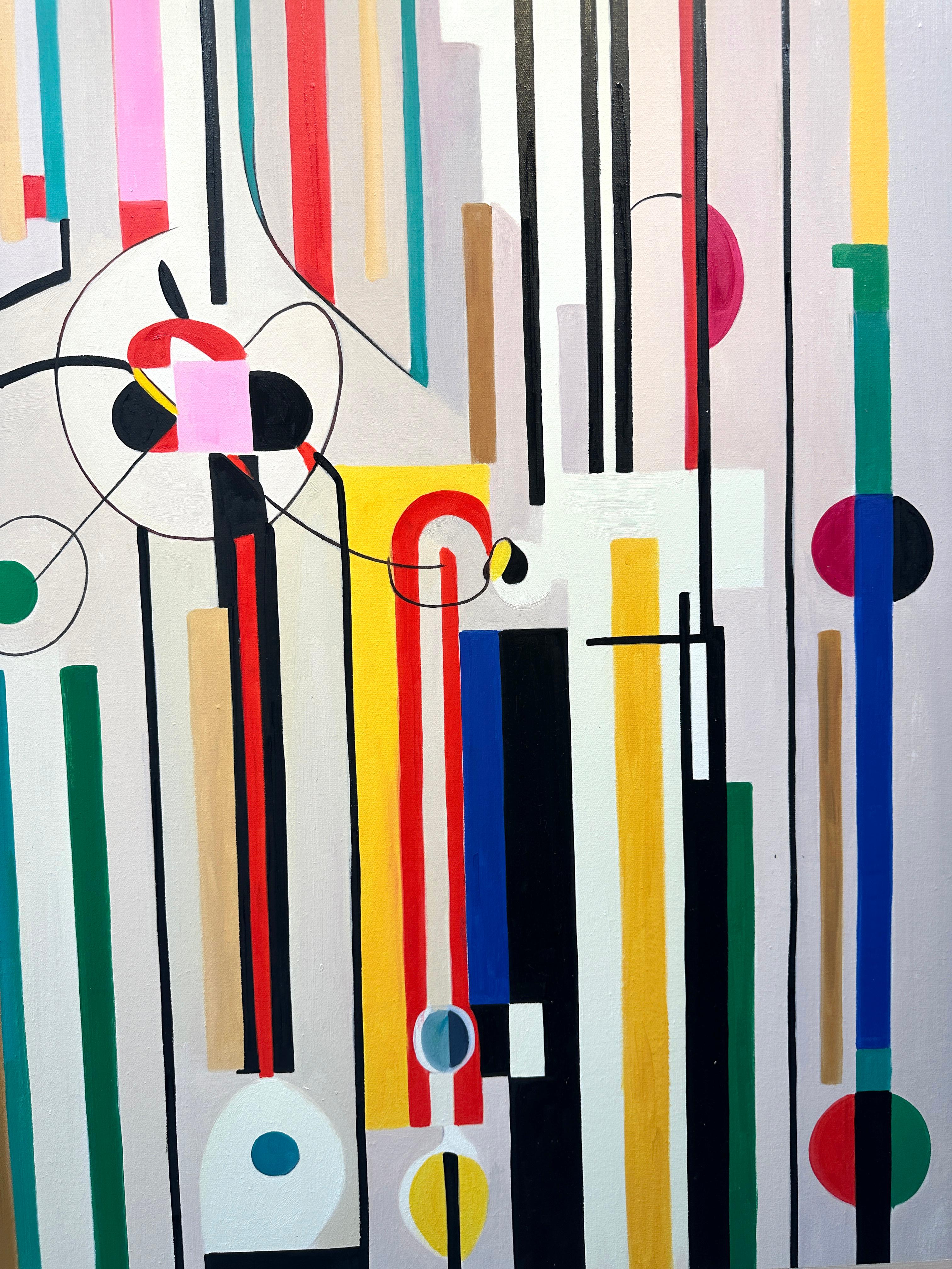 You are my other Half - Contemporary geometric abstraction - Oil Painting For Sale 7