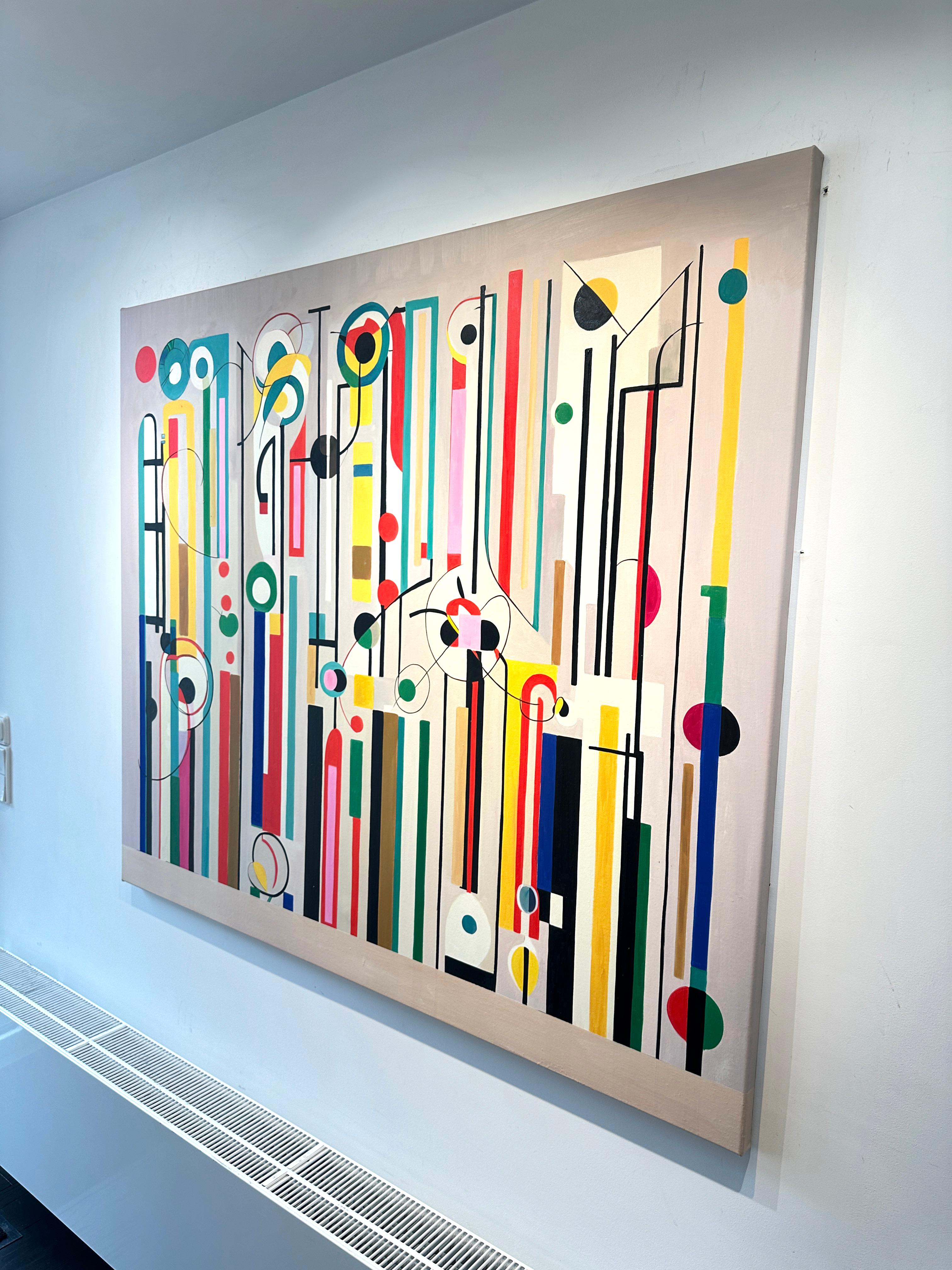 You are my other Half - Contemporary geometric abstraction - Oil Painting For Sale 8