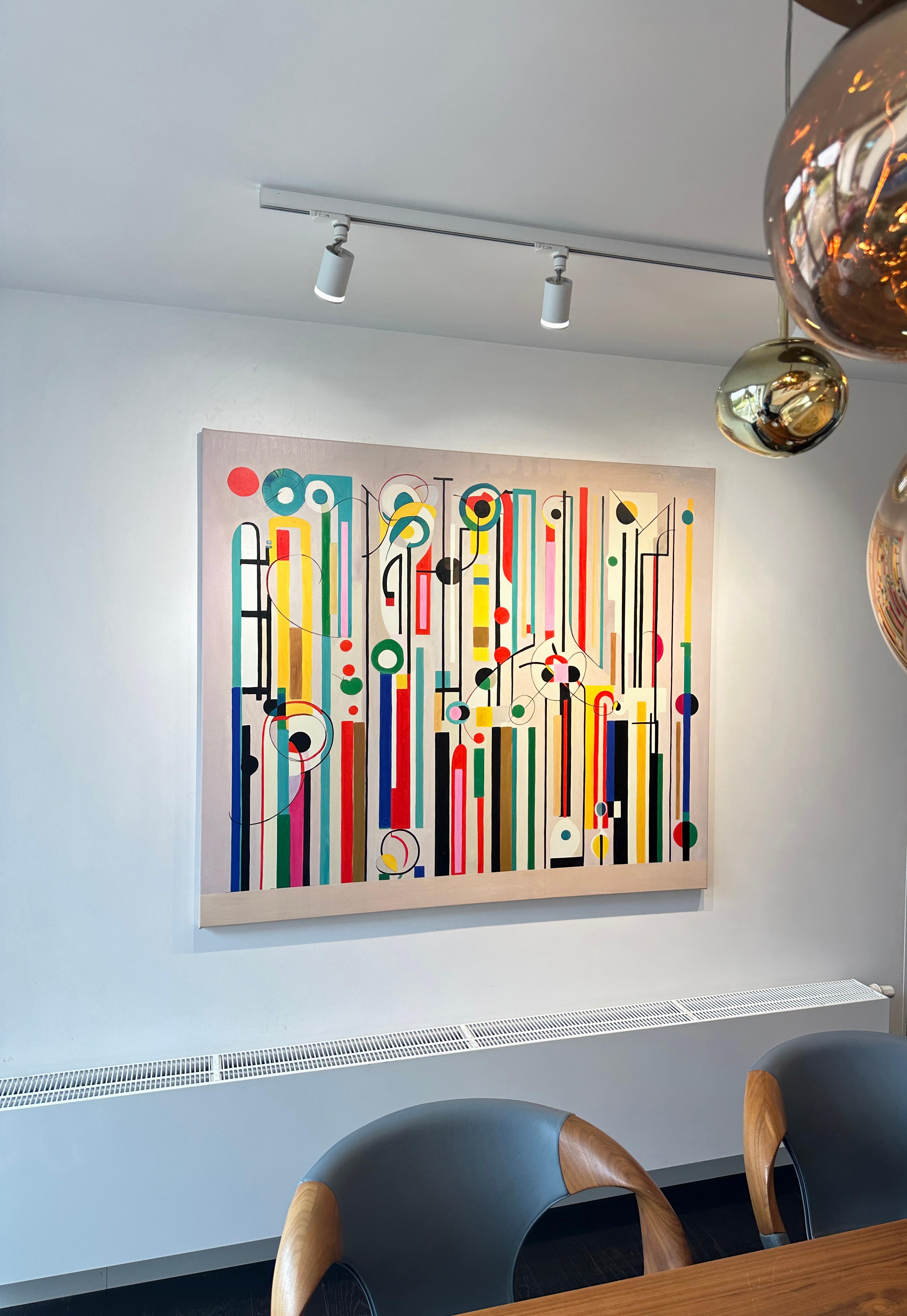 You are my other Half - Contemporary geometric abstraction - Oil Painting For Sale 6
