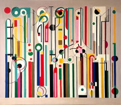 You are my other Half - Contemporary geometric abstraction - Oil Painting