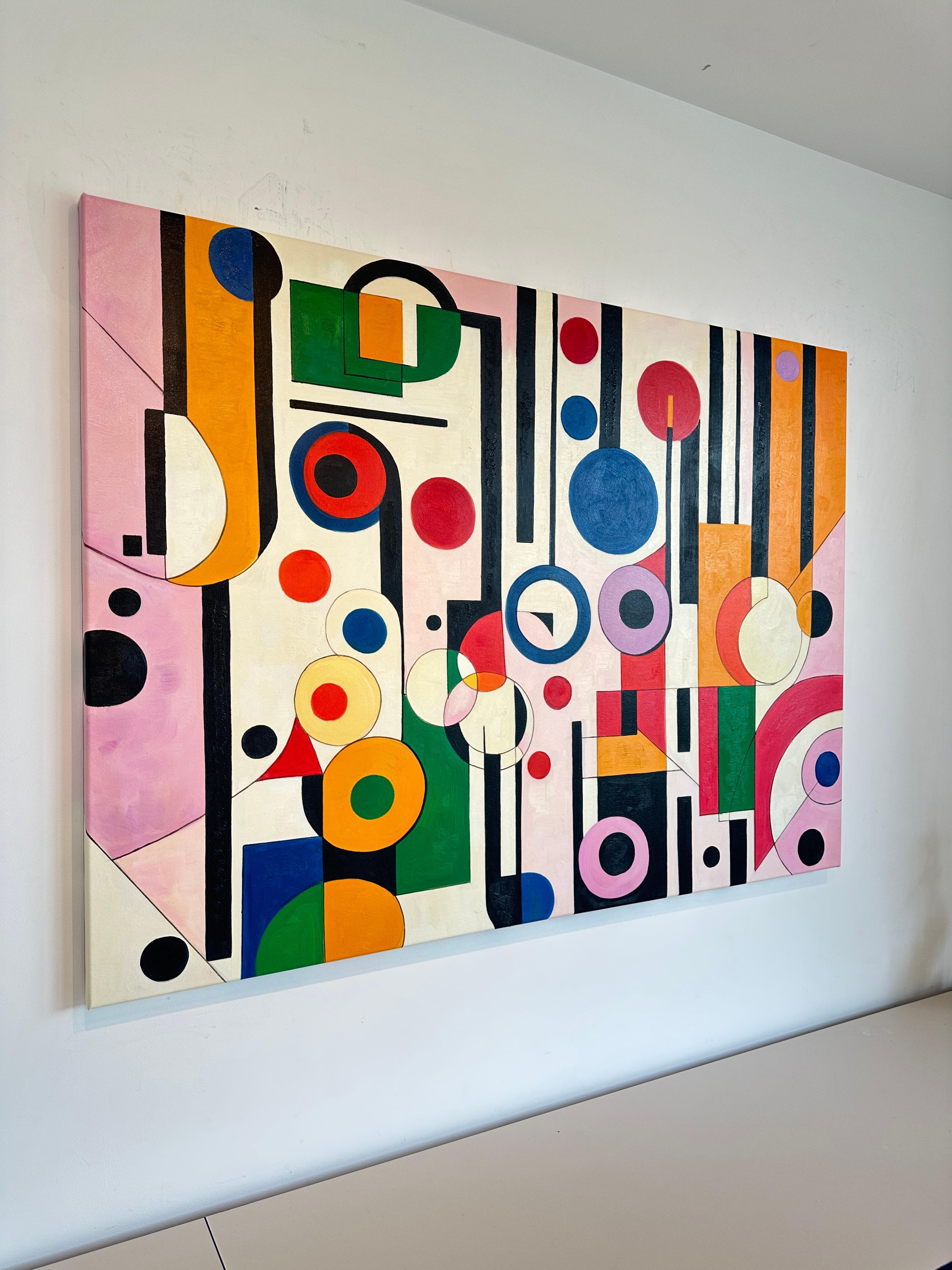 Le astrazioni geometriche di The Lilly Muth sono opere colorate e piene di figure che riguardano lo spazio come la distanza, la forma, la dimensione e la posizione relativa delle figure. Il suo uso del colore è audace ma contemporaneo e le sue opere