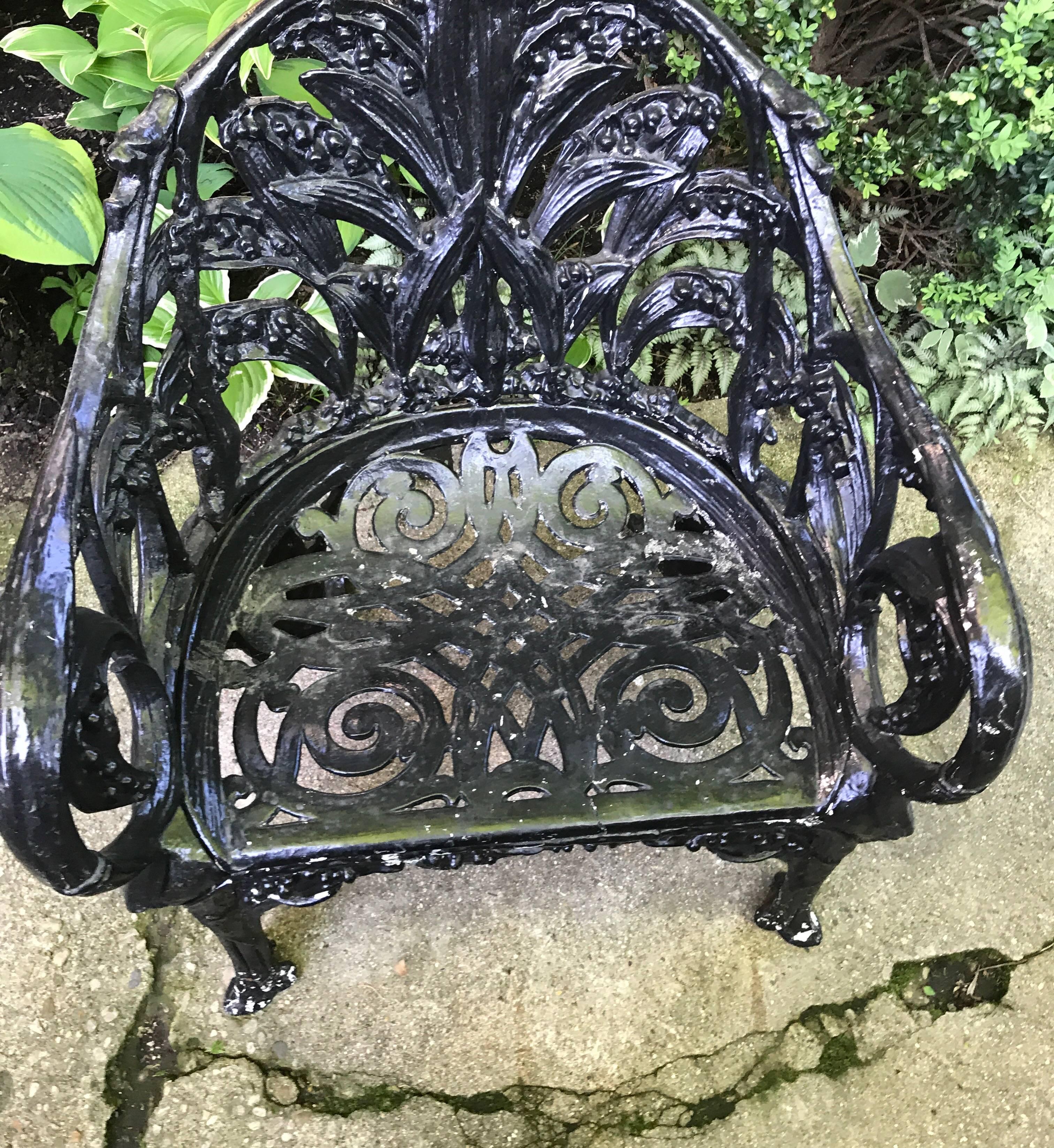 Late Victorian Lilly of the Valley Garden Chair