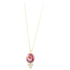 Lilly Collier en or 18 carats et tourmaline rose