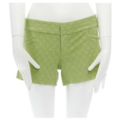 LILLY PULITZER 100% cotton neon green textured cotton shorts US00 XXS