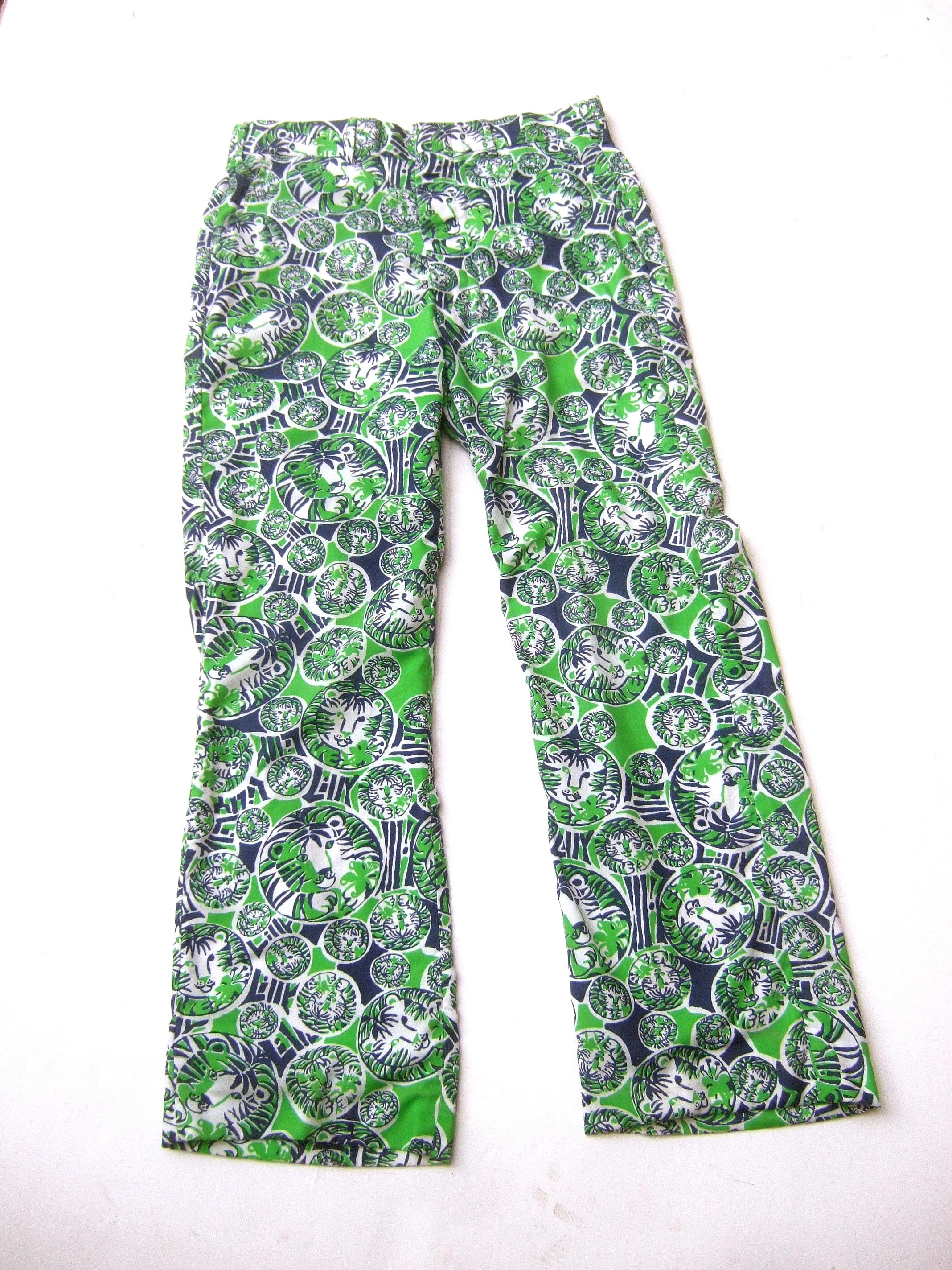 Lilly Pulitzer Men's Tiger Print Trousers Circa 1970s  4
