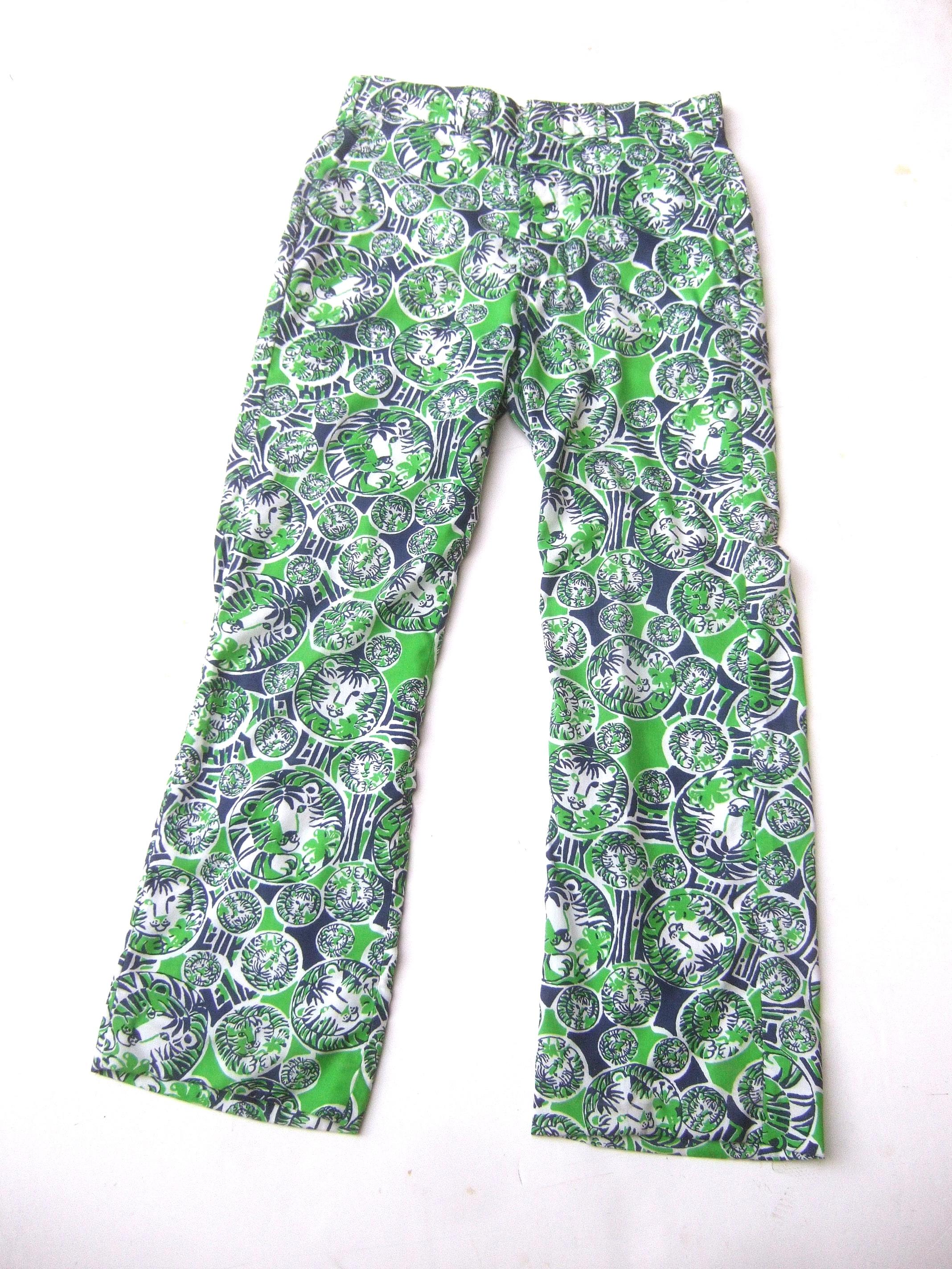Lilly Pulitzer Men's Tiger Print Trousers Circa 1970s  7