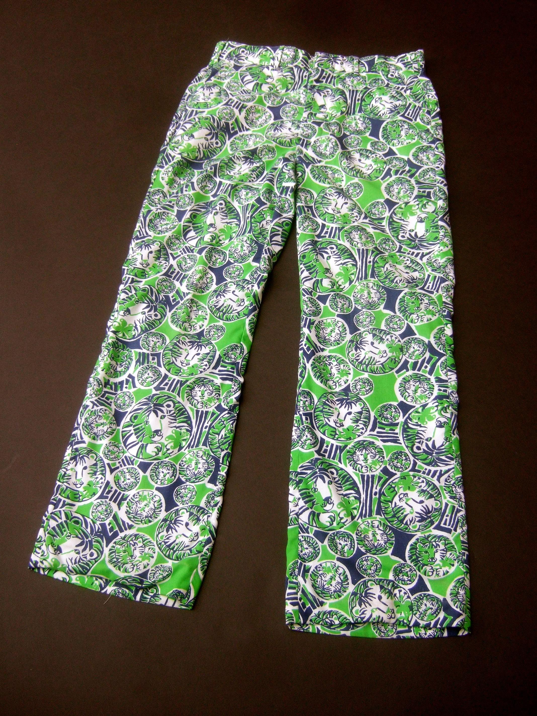 Lilly Pulitzer Men's Tiger Print Trousers Circa 1970s  1