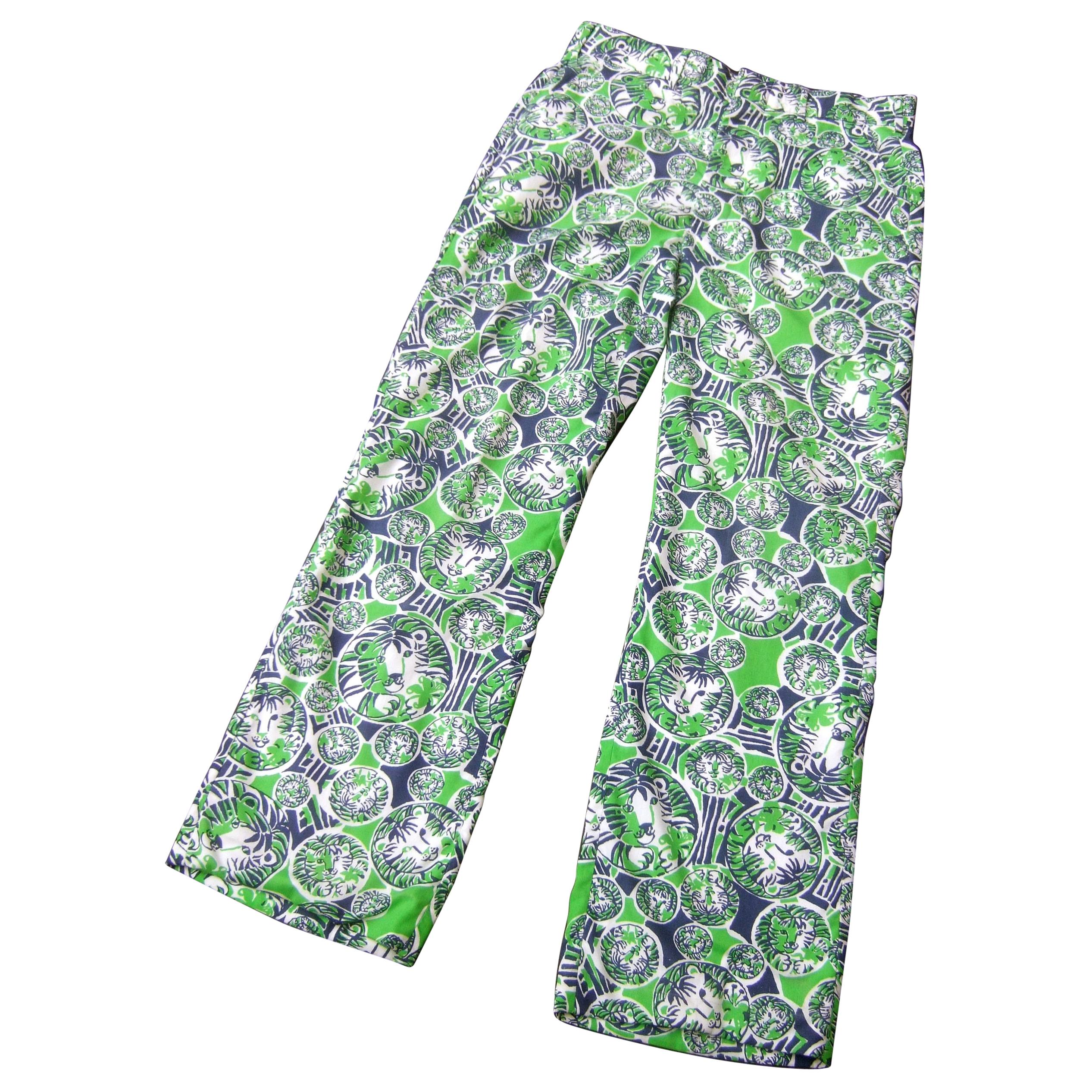 Lilly Pulitzer Men's Tiger Print Trousers Circa 1970s 