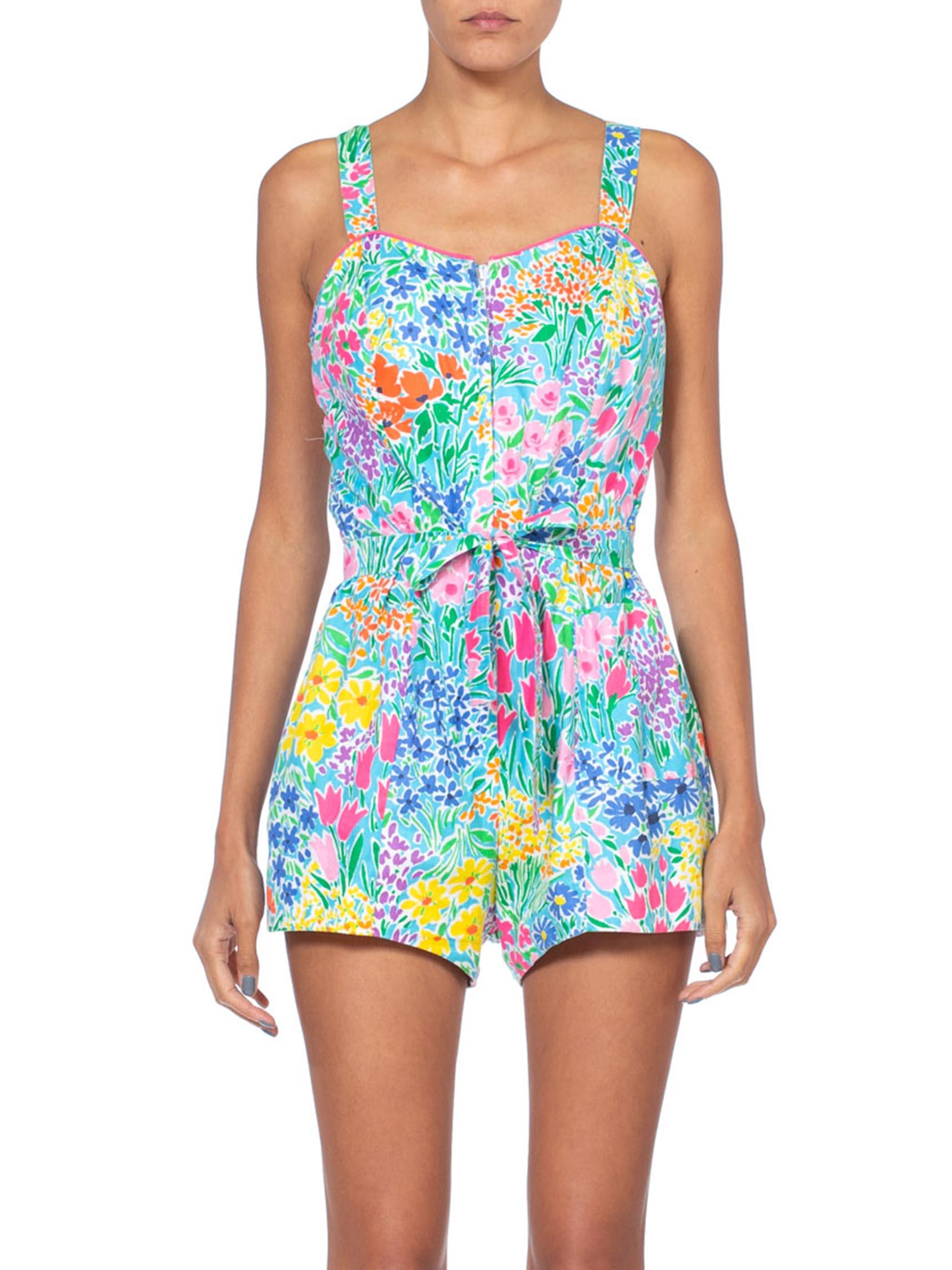 bright floral romper