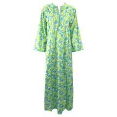 Lilly Pulitzer "The Lilly" Multicolor Floral and Butterfly Kaftan, Early 1970s 