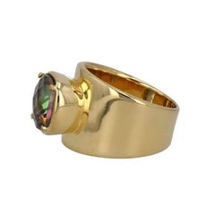 Lilly Ring in 18K Gold with Mystic Topaz
