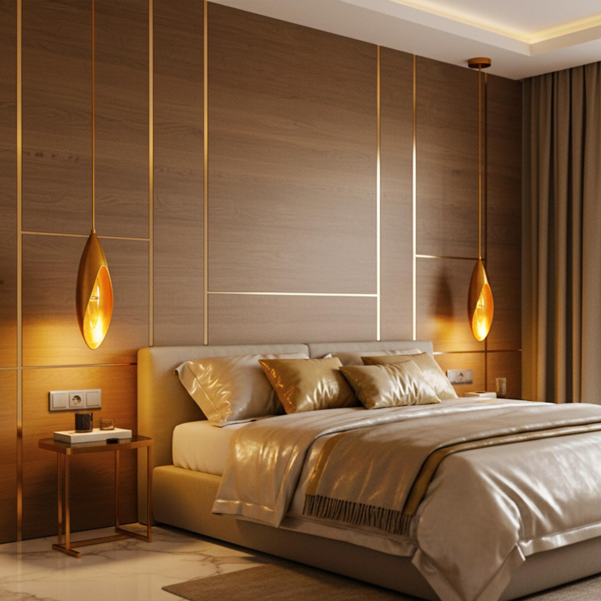 Lámpara Colgante Lilly - Colgante Simple - Elegante Diseño Flor de Lirio de Latón Art Decó en venta