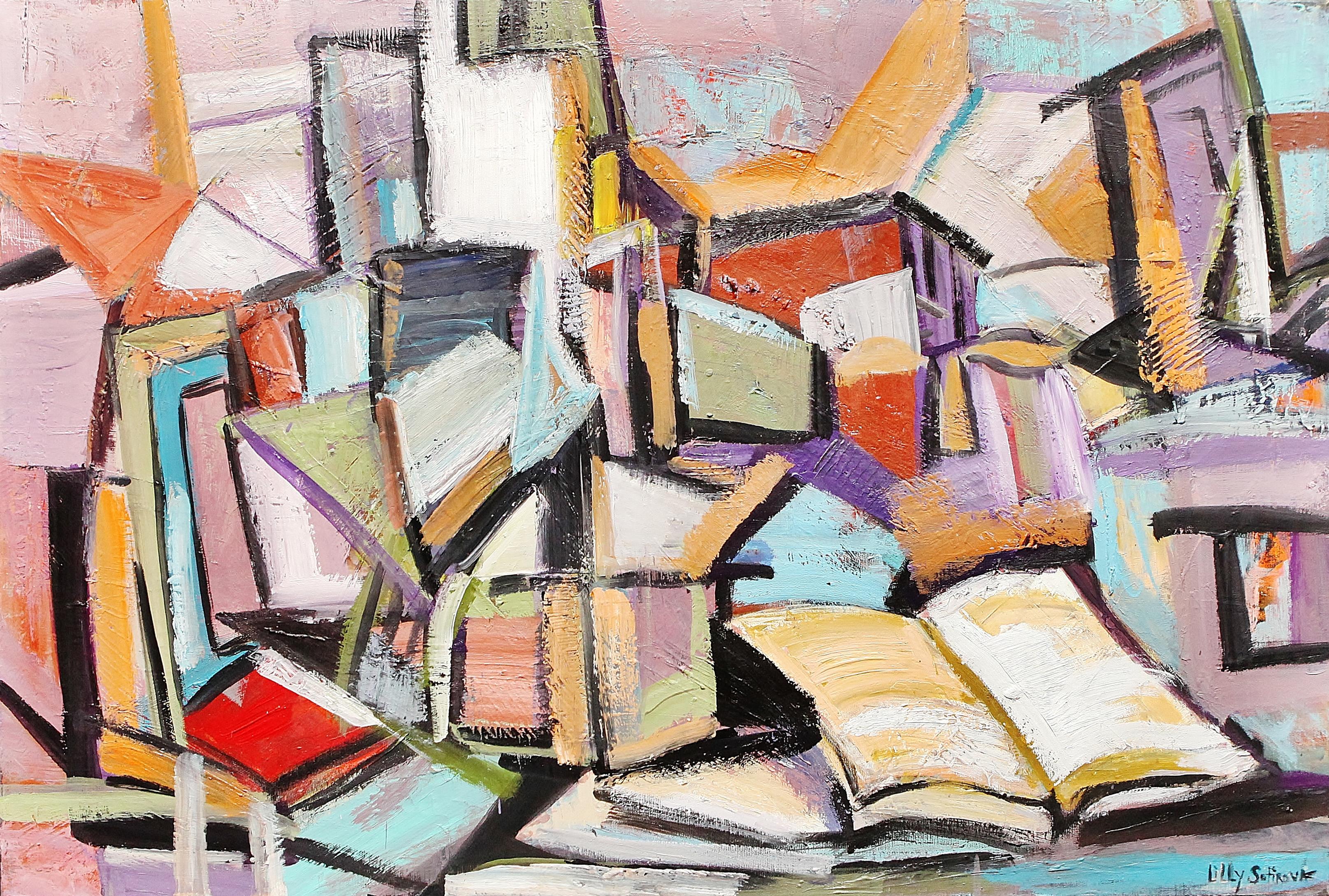 Lilly Sotirova Abstract Painting – Die Atmosphäre des Wissens