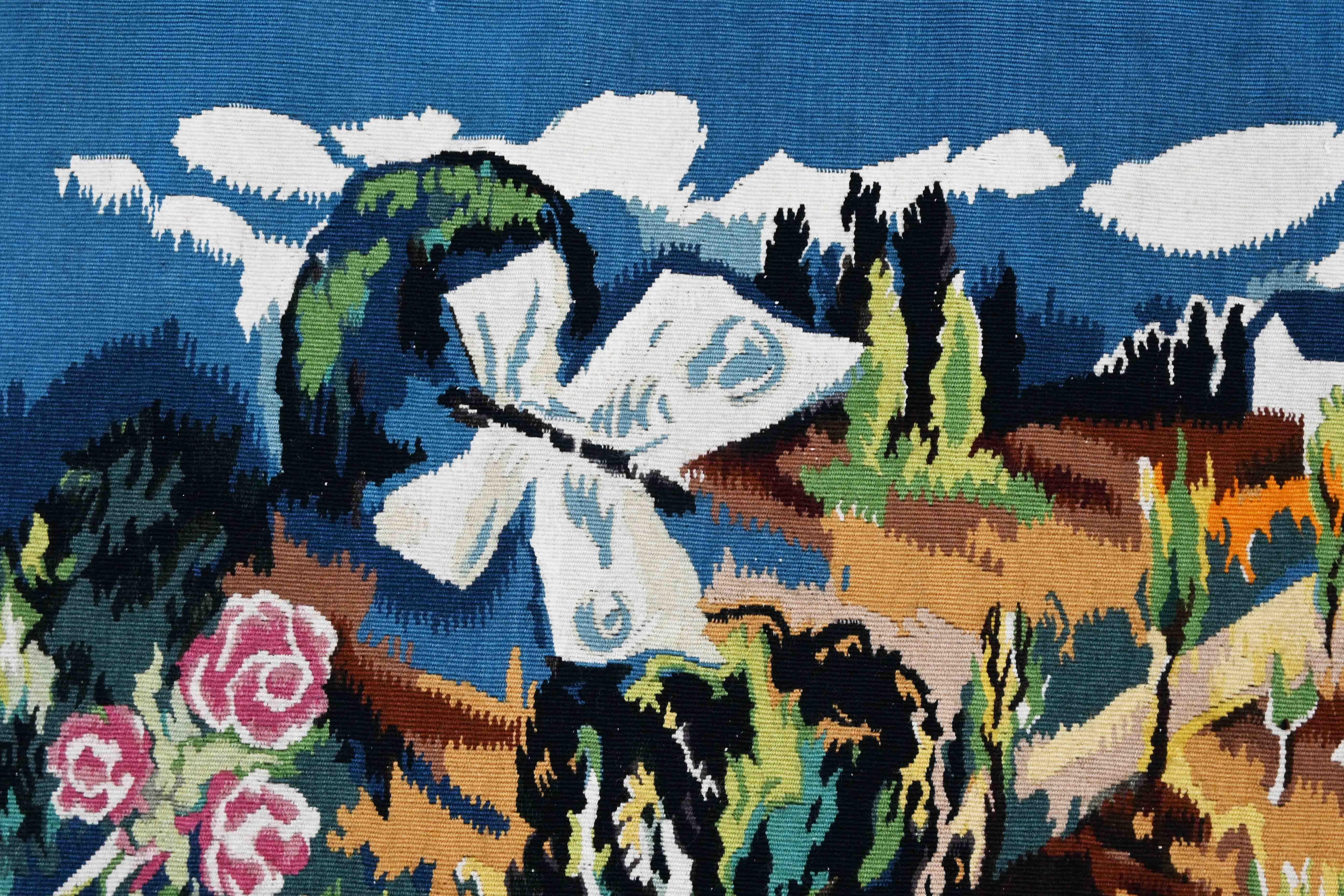 Lilly STEINER by Atelier Simone ANDRE, French Aubusson moderne tapestry - N 1556 For Sale 1