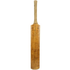 Vintage Lillywhite Cricket Bat, Tom Barling Autograph