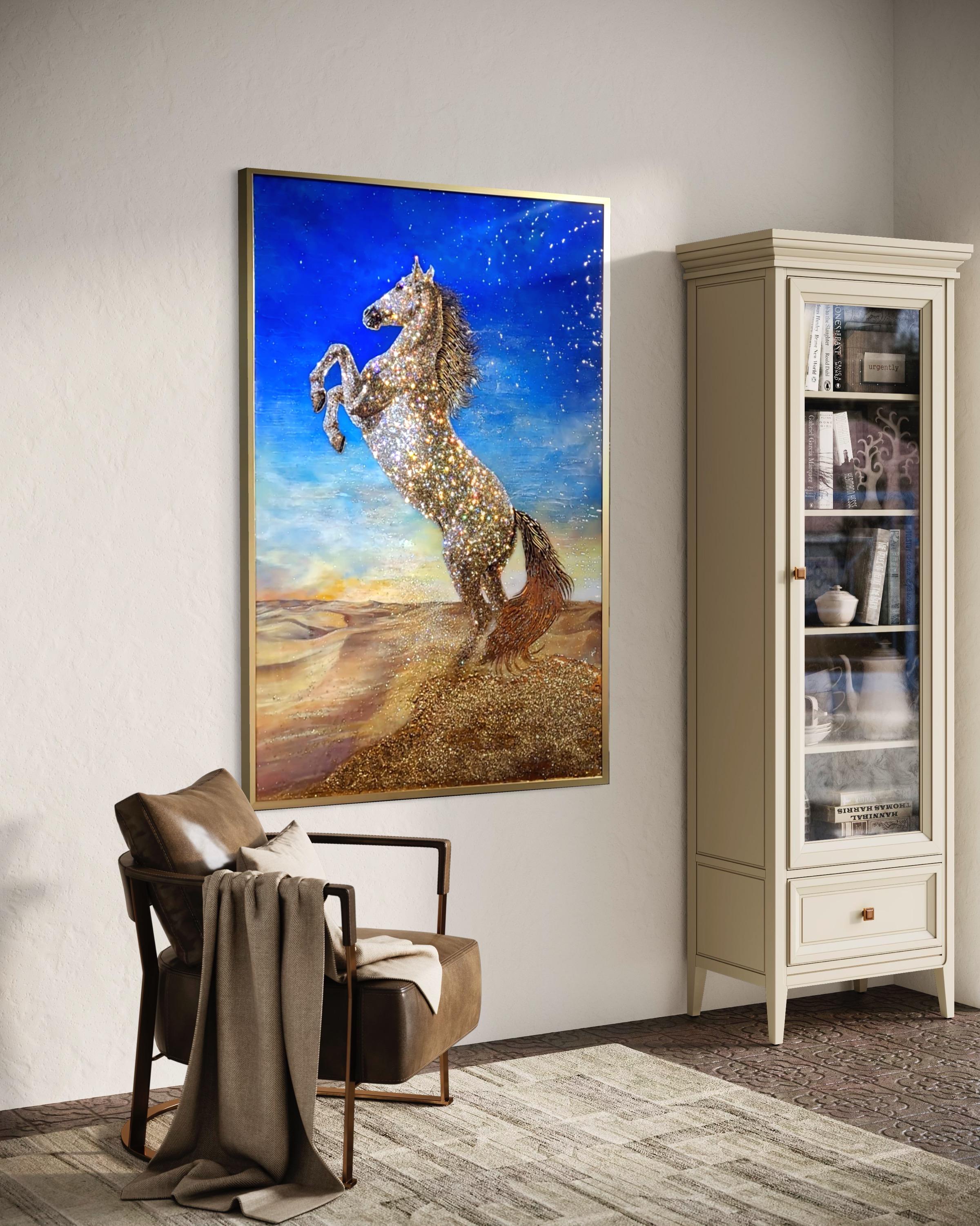 Paintings and interior panels are all original works crated by Lily Art, those are made without any exception of high-quality materials and original Swarovski crystals. All works are delivered with the artist's signature and stamp and are protected