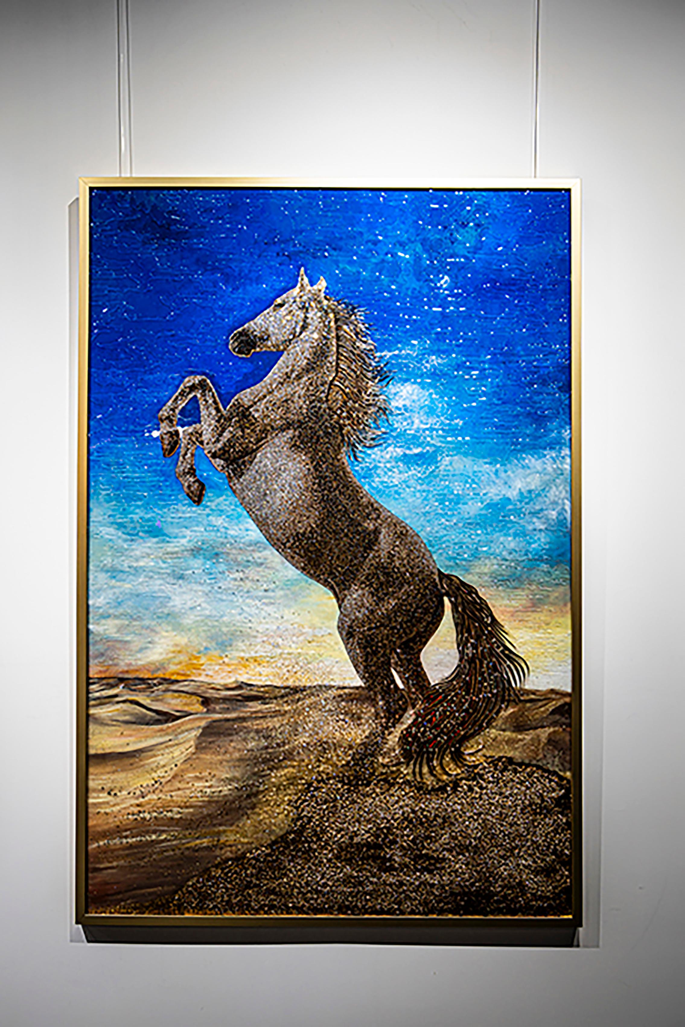 Horse - Mixed Media Art by lily art