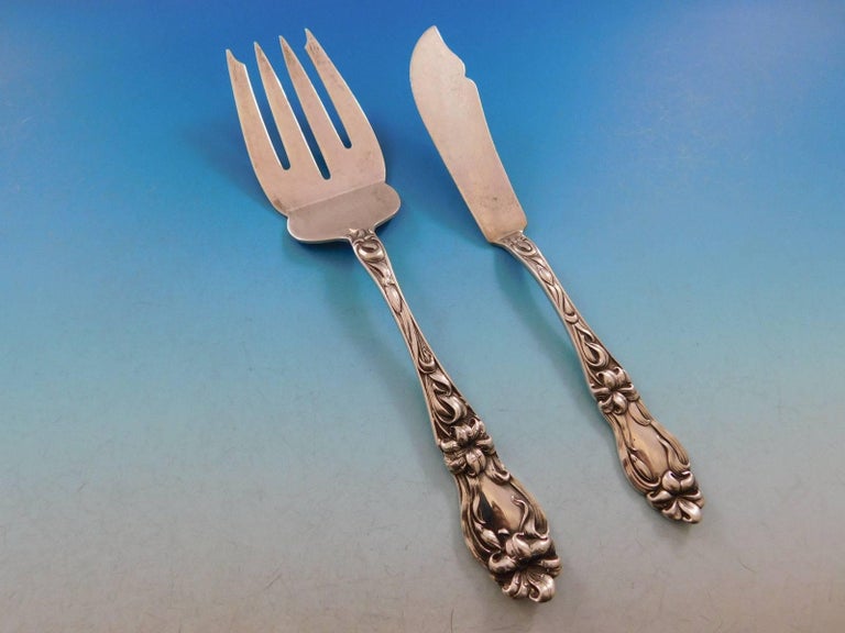 Lily by Frank Whiting Sterling Silver Flatware Service for 8 Set 48 Pcs