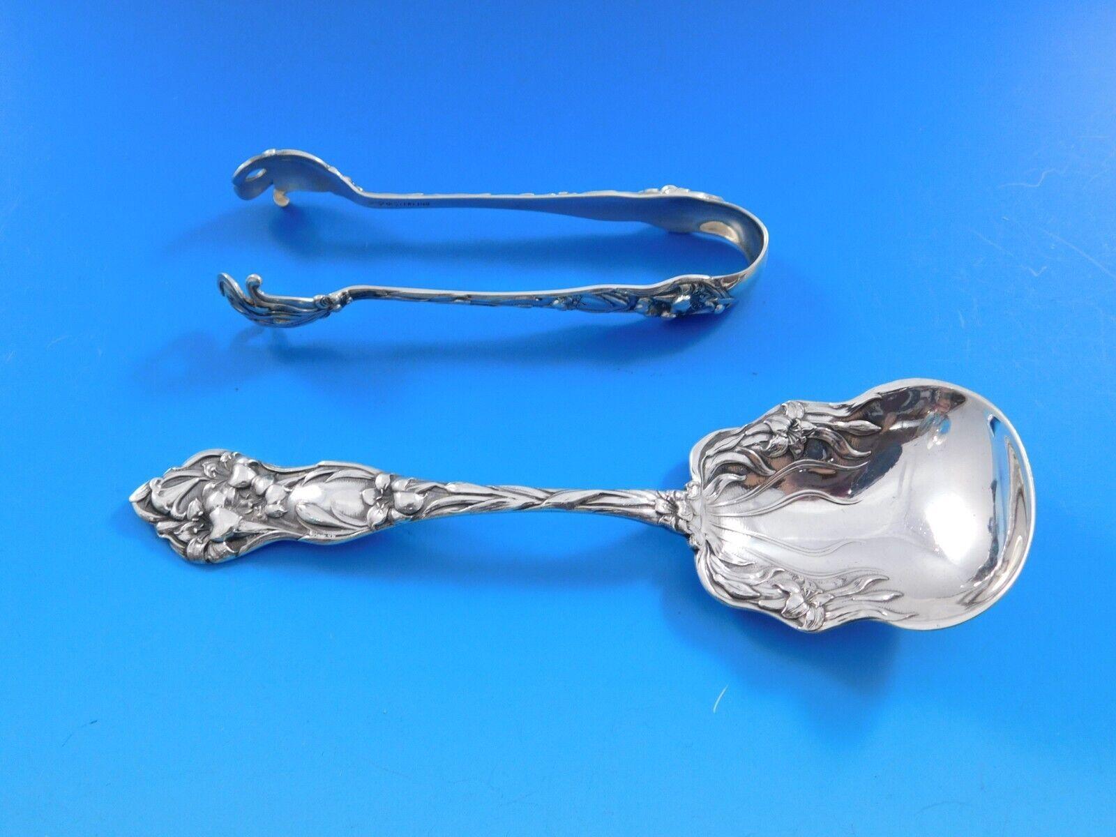 Lily by Watson Silver Service de couverts pour 8 pièces 73 pièces Floral en vente 3