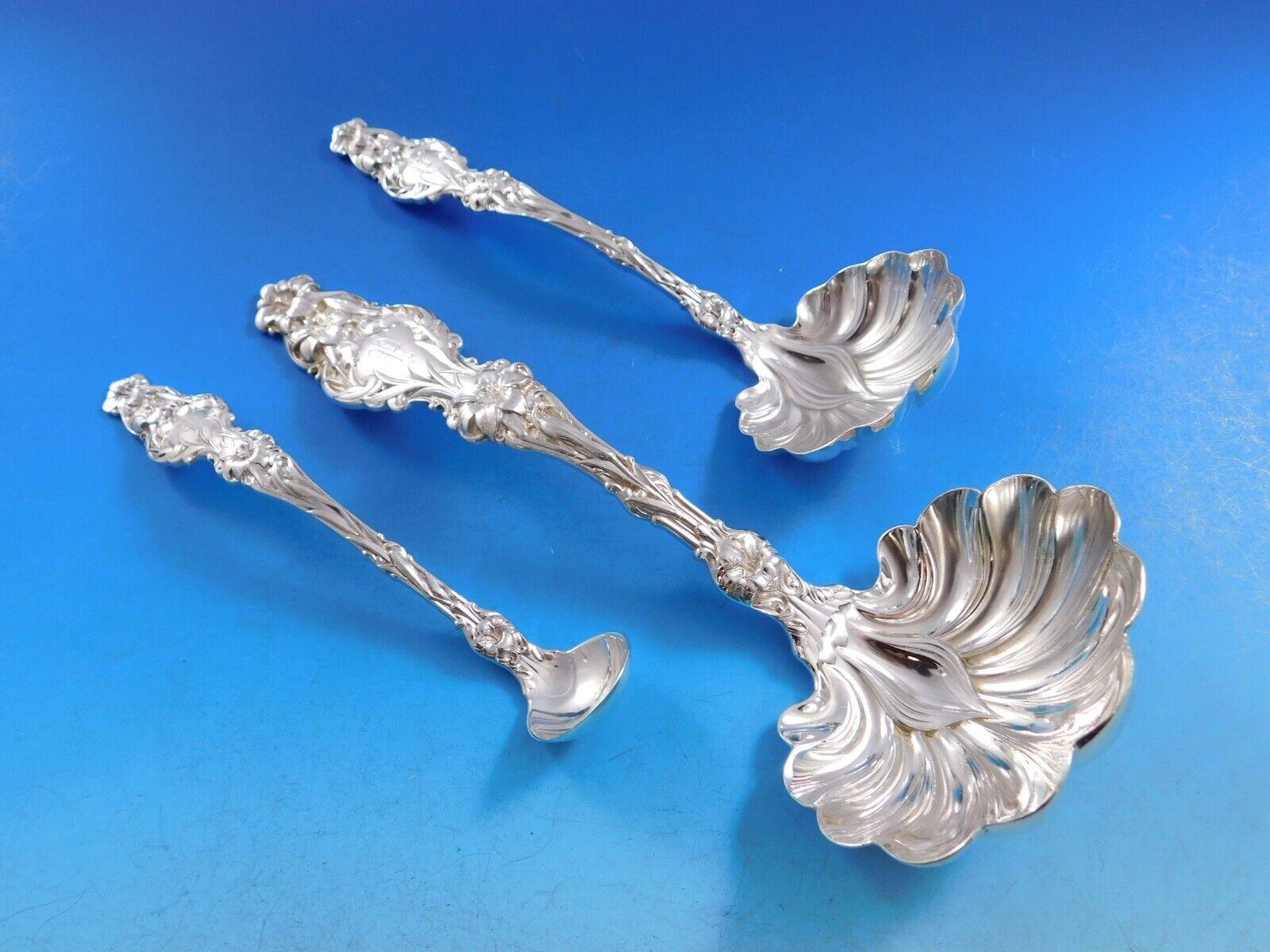 Lily by Whiting Sterling Silver Flatware Set 12 Service 142 pc P Monogram Dinner 6