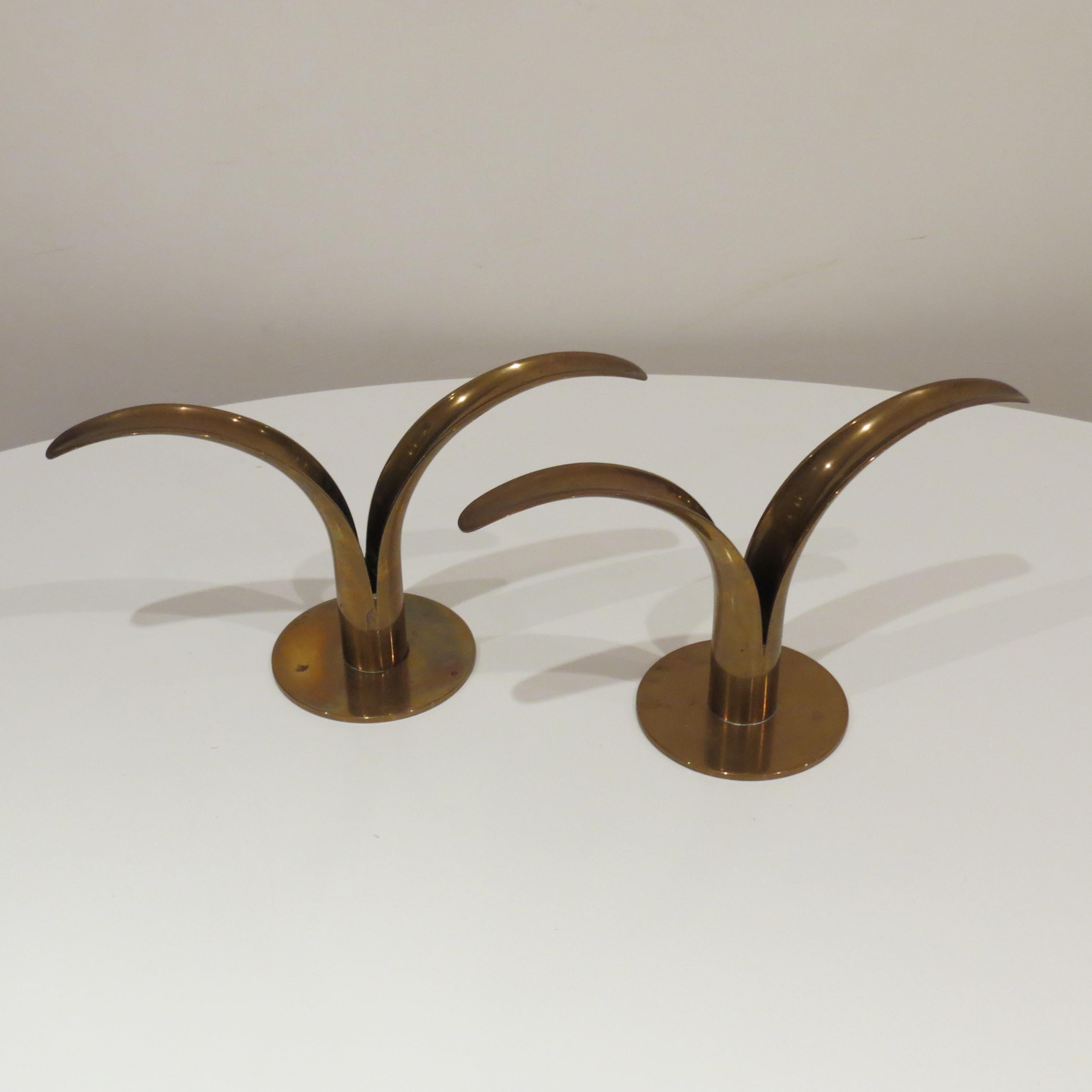 Lily Candleholders by Ivar Alenius Bjork for Ystad-Metall, 1960s, Set of 2 2