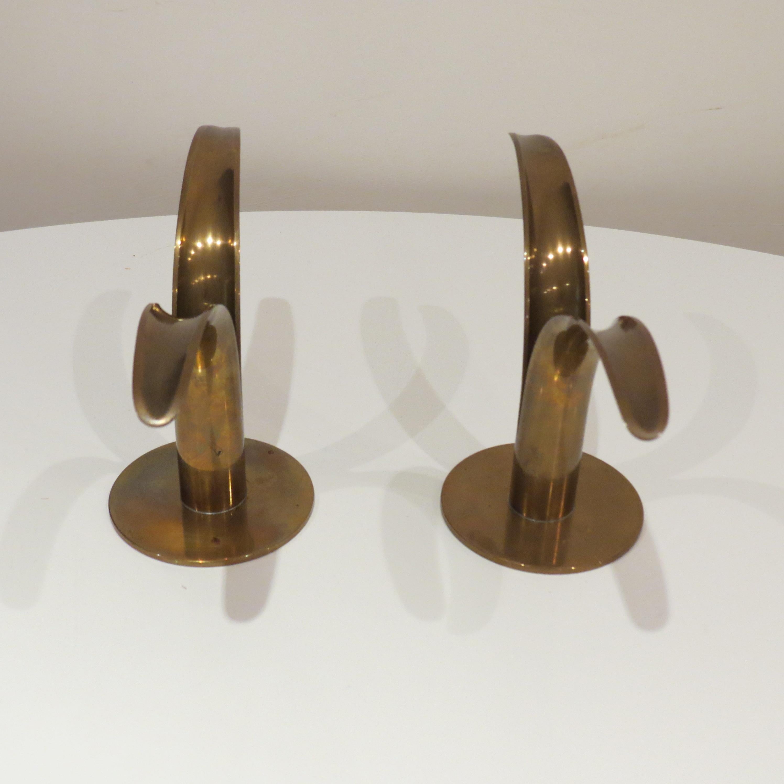 Lily Candleholders by Ivar Alenius Bjork for Ystad-Metall, 1960s, Set of 2 4