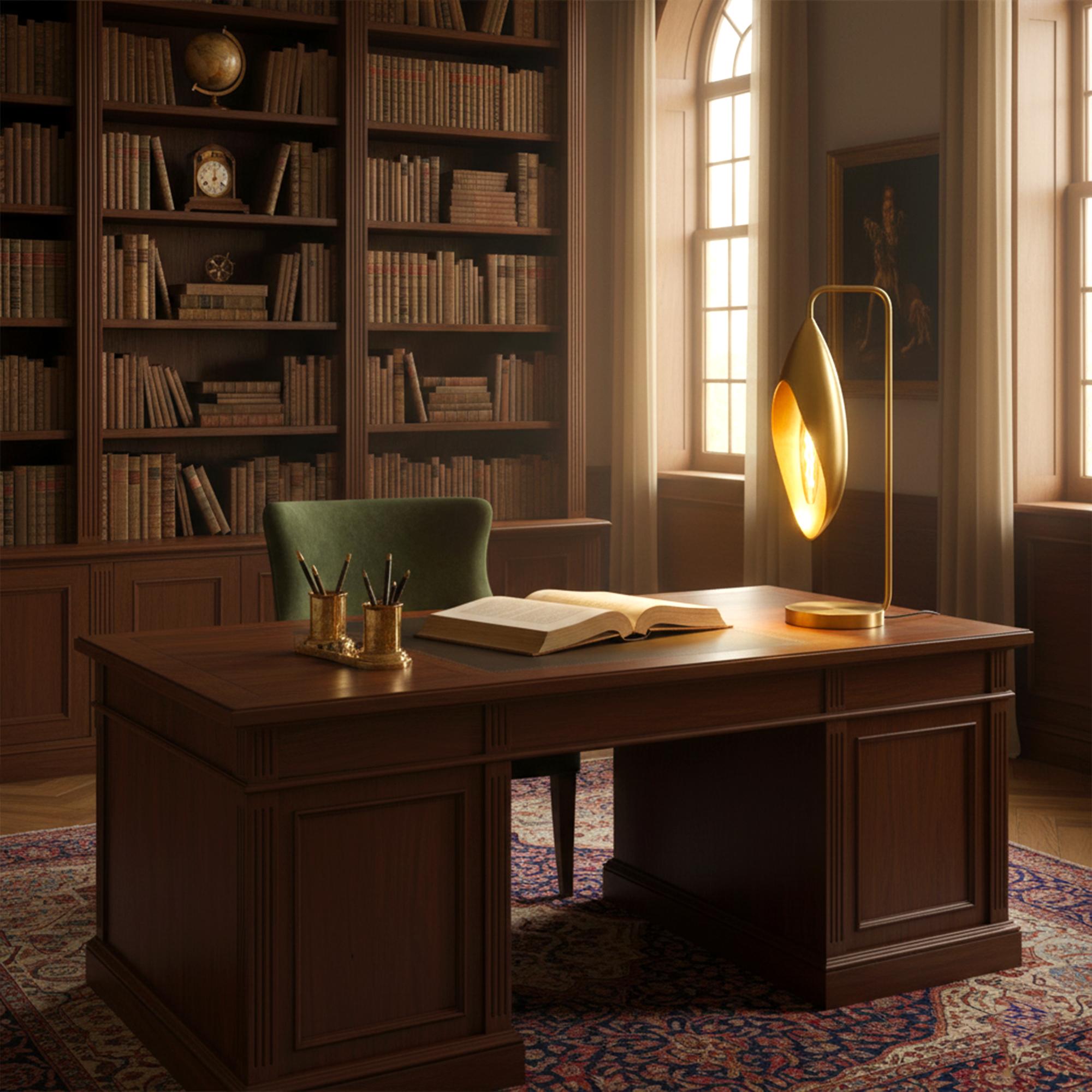Lampe à poser Lily - Elegance des fleurs en laiton et cristal en vente 1