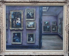 The National Gallery - British 20s exhib art interior oil painting female artist