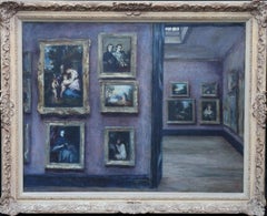 The National Gallery - British 20s exhib art interior oil painting female artist