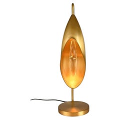 Lily Table Lamp – Elegant Brass and Crystal Flower Design