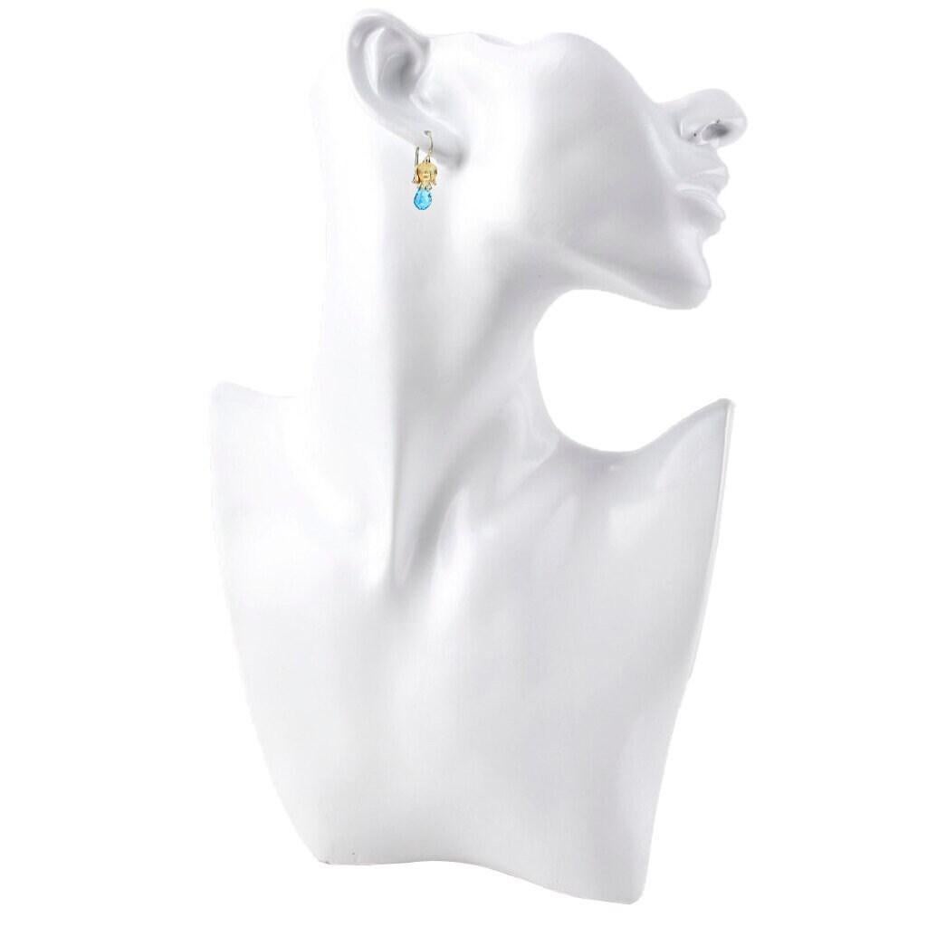 Lily flower earrings with Topazes and diamonds For Sale 3