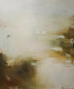 A Love Story by Lily Harrington, Large Vertical Abstract Neutral on Canvas