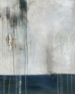 At Dusk by Lily Harrington, Large Vertical Abstract Painting on Canvas