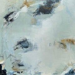Everywhere by Lily Harrington, Soft Blue Abstract Painting on Canvas