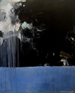 Full of Life by Lily Harrington, Large Black Abstract Painting on Canvas