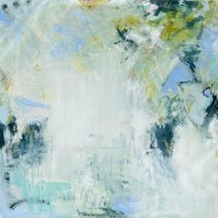 In Due Time by Lily Harrington, Large Blue Abstract Painting on Canvas